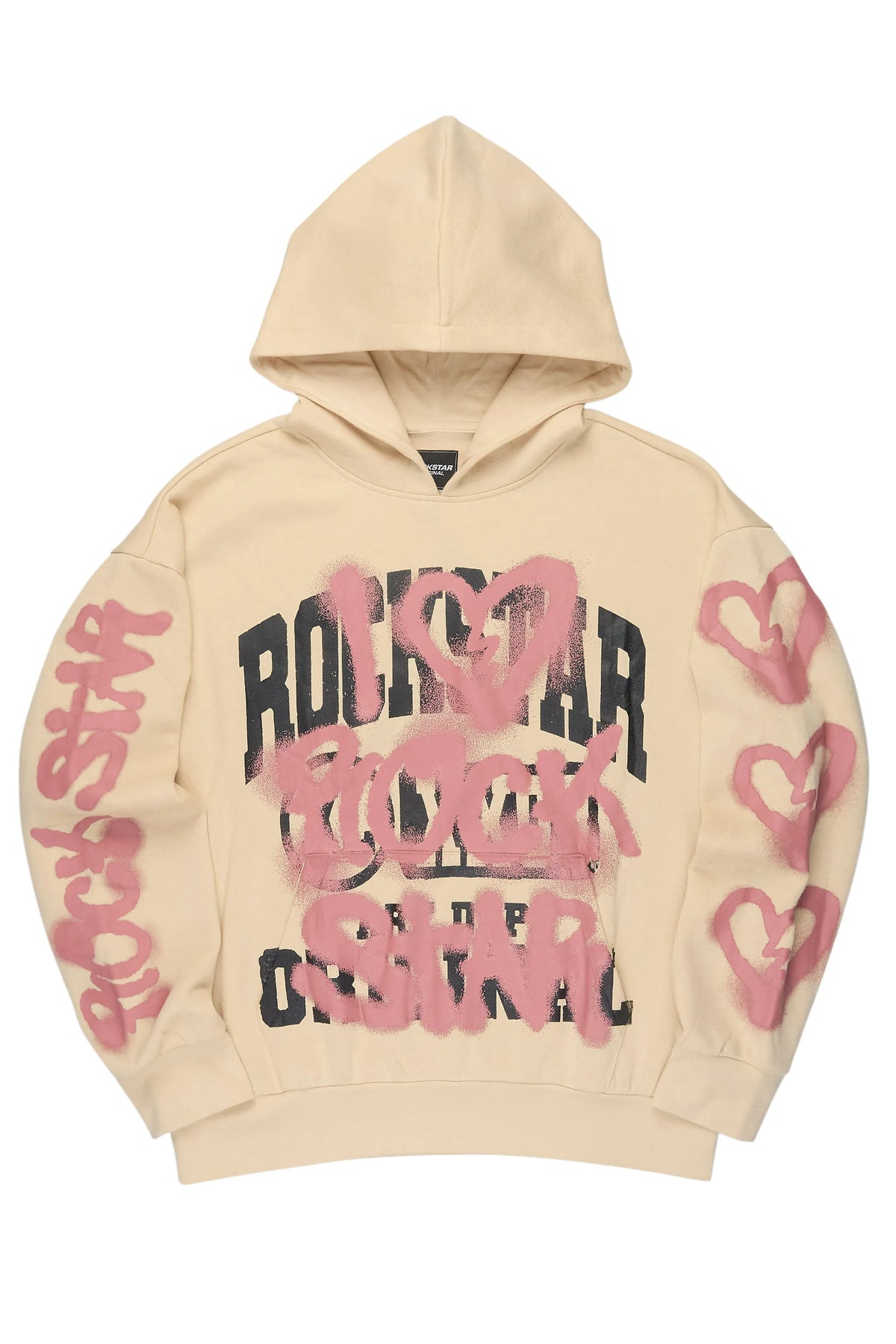 Loverdose Beige Graphic Hoodie