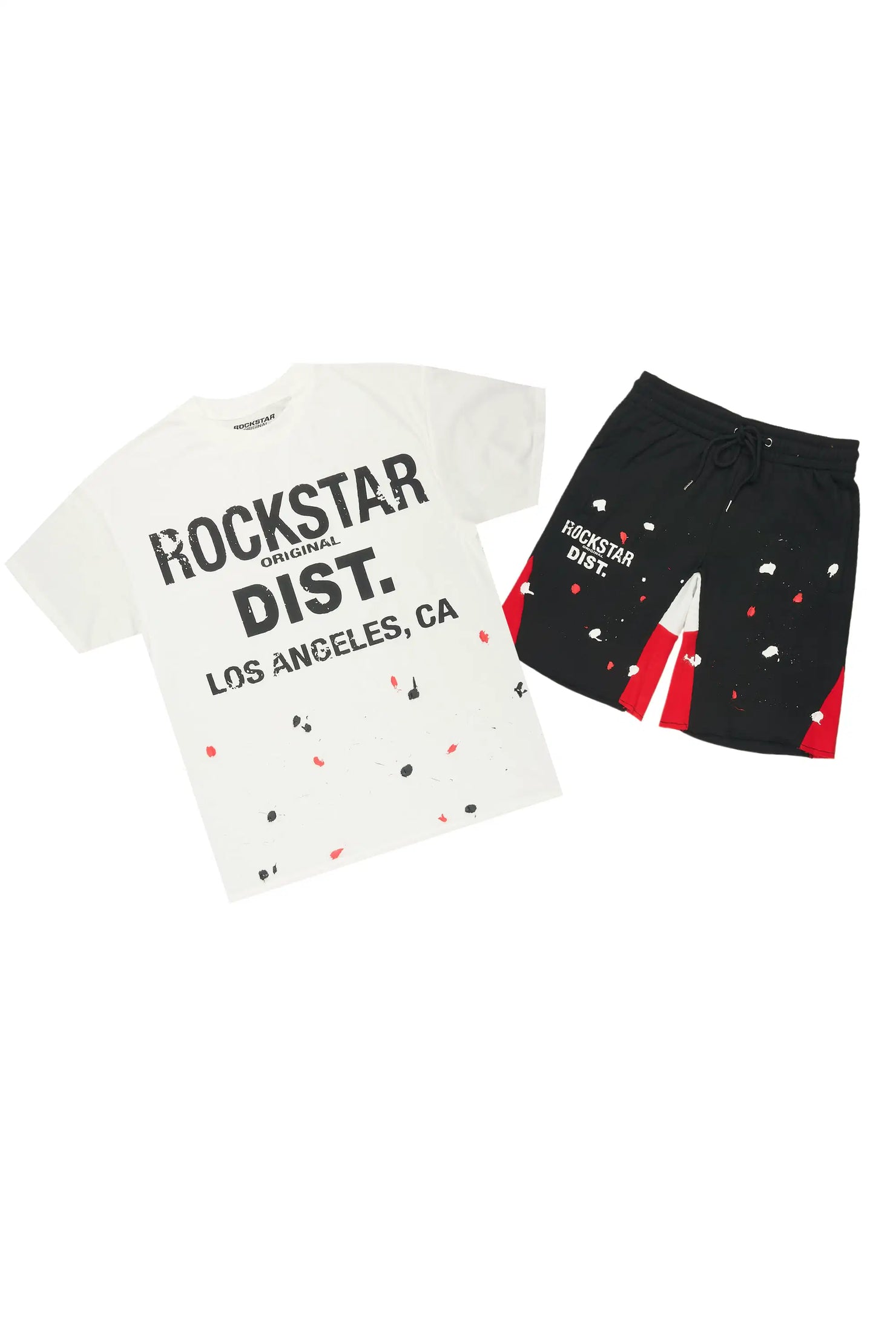 Scottie White/Black Painter T-Shirt/Short Set