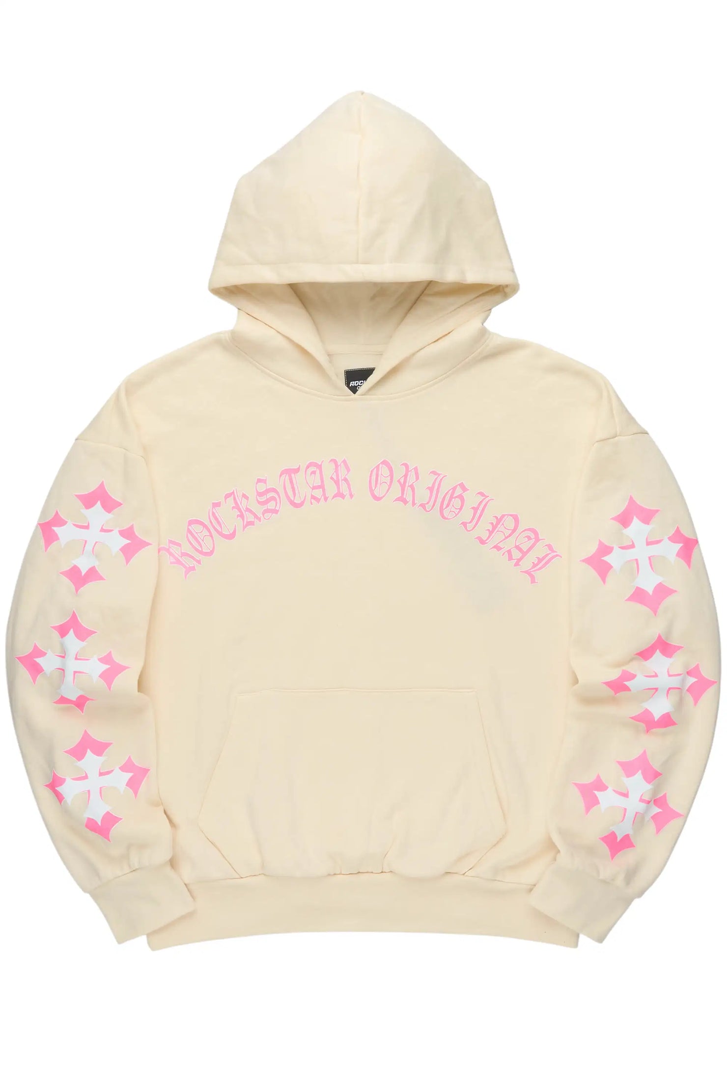 Vano Sand/Pink Graphic Relaxed Hoodie