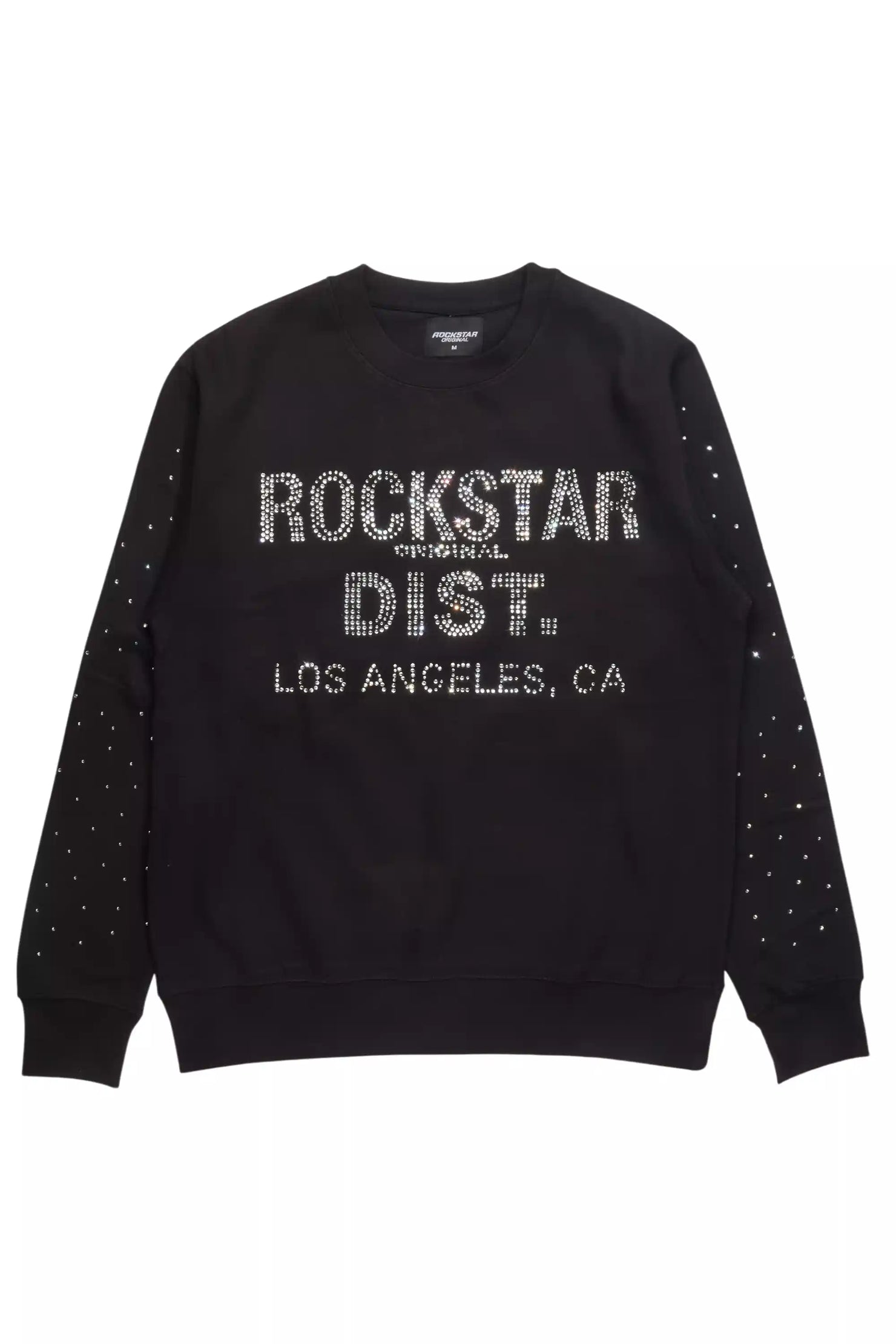 Raze Black/Silver Rhinestone Crewneck Sweatshirt