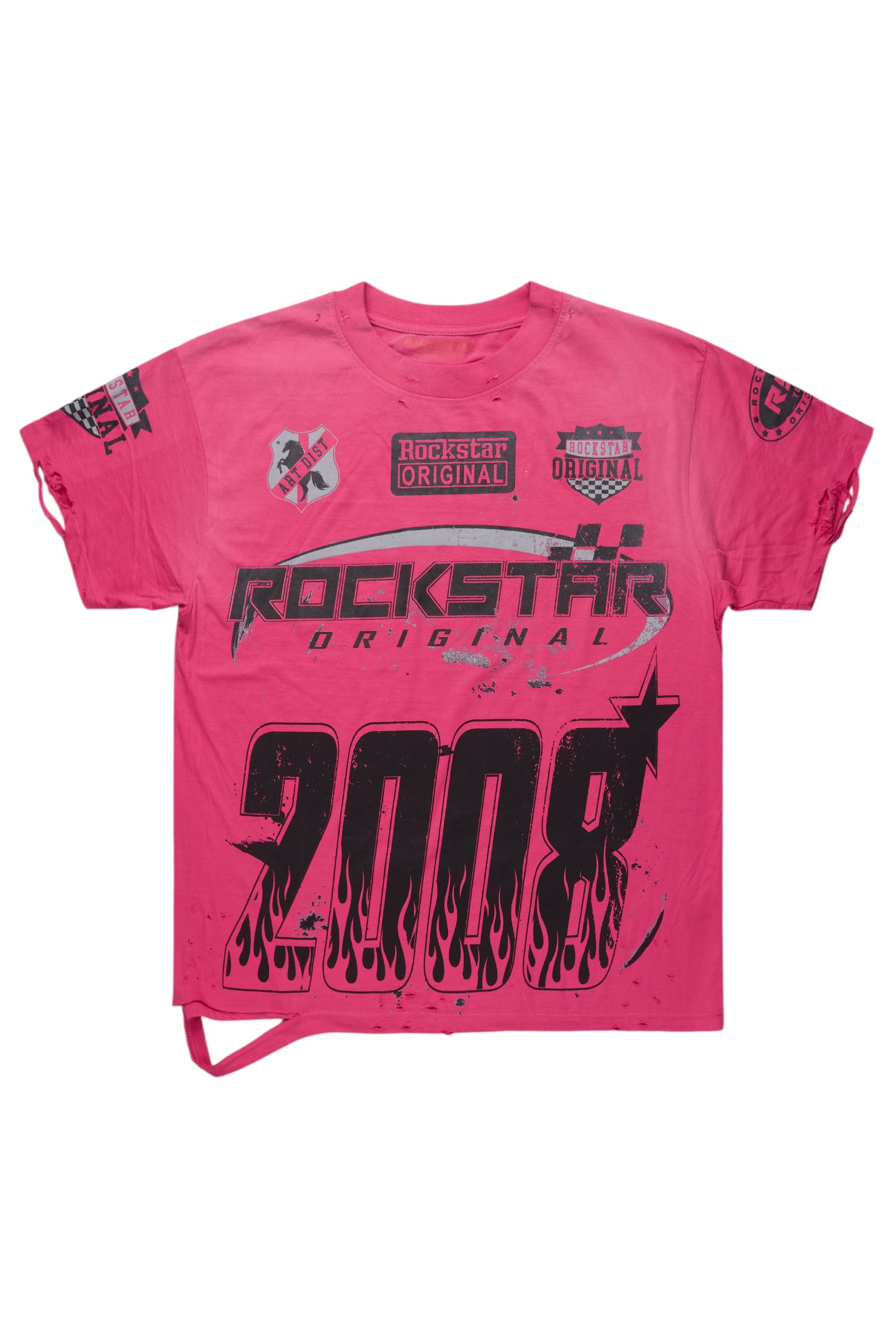 Amos Fuchsia/Black Graphic T-Shirt