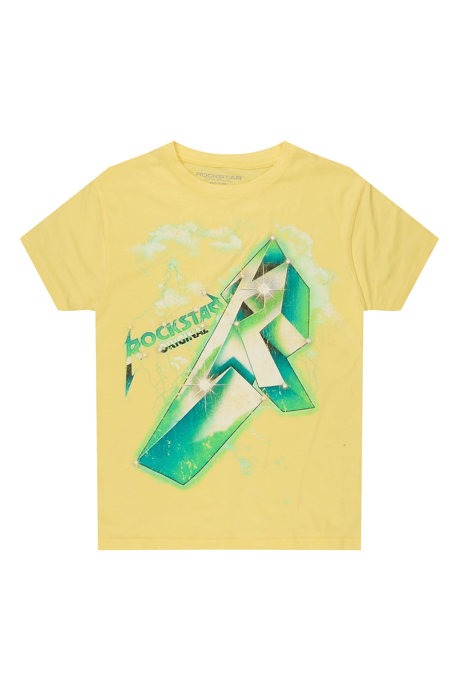 Boys Vaylo Yellow/Green Graphic T-Shirt
