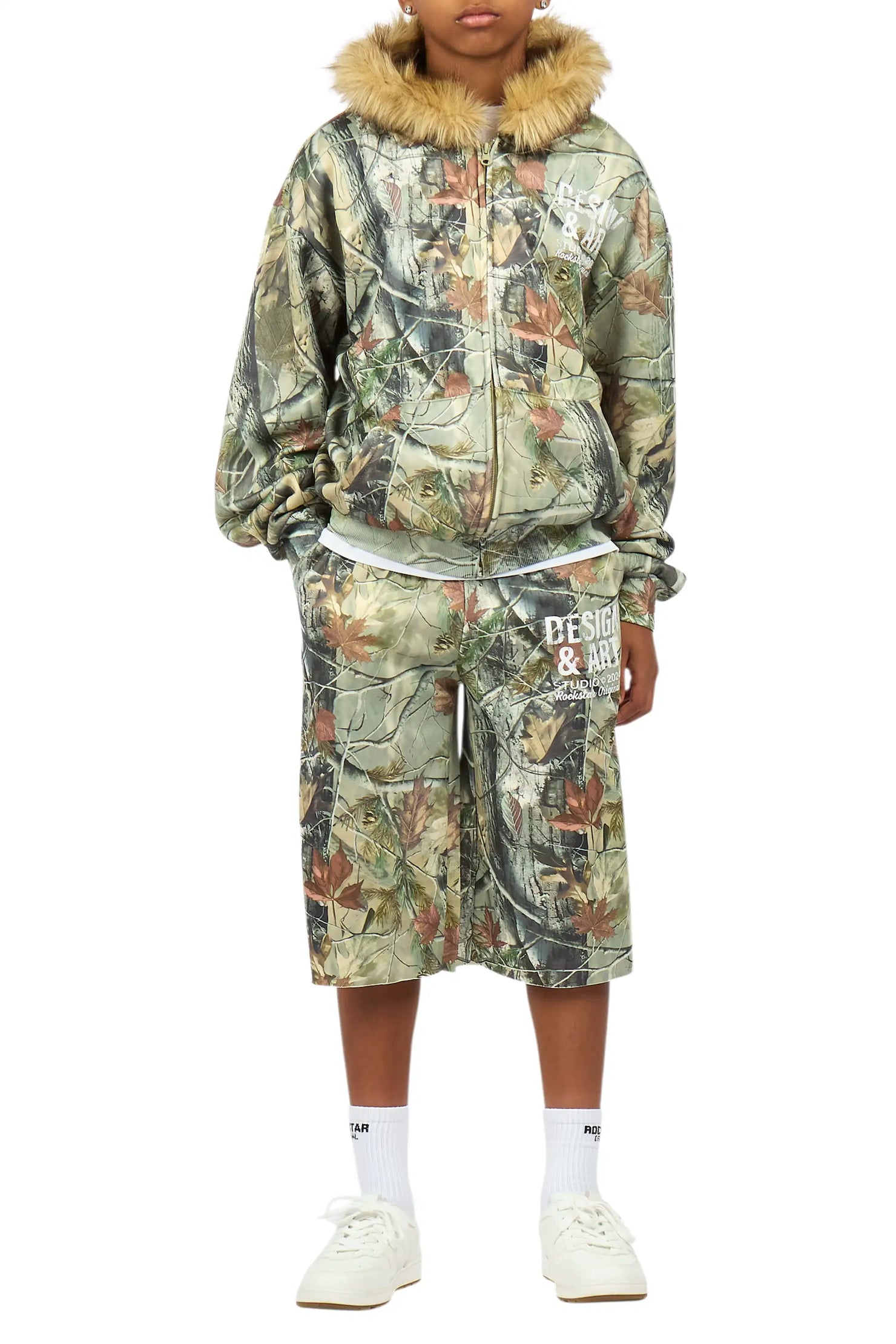 Boys Sid Tree Camo Jort Set
