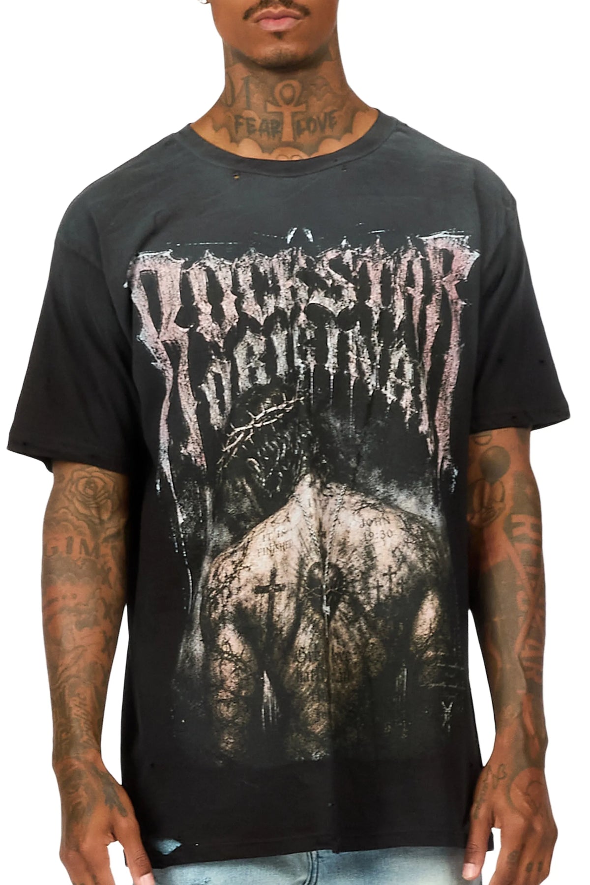 Calder Black Oversized Graphic T-Shirt