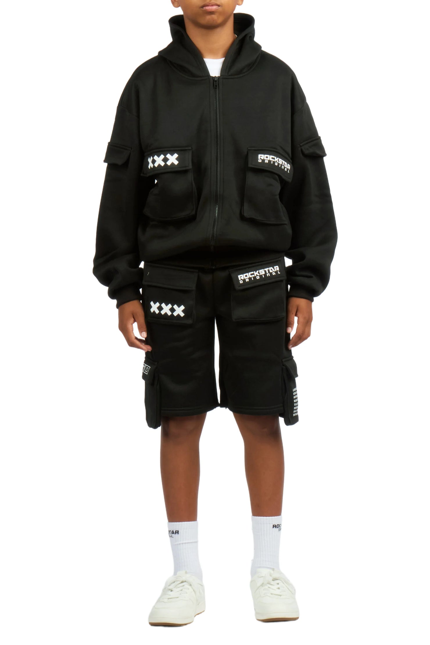 Boys Natan Black Cargo Short Set