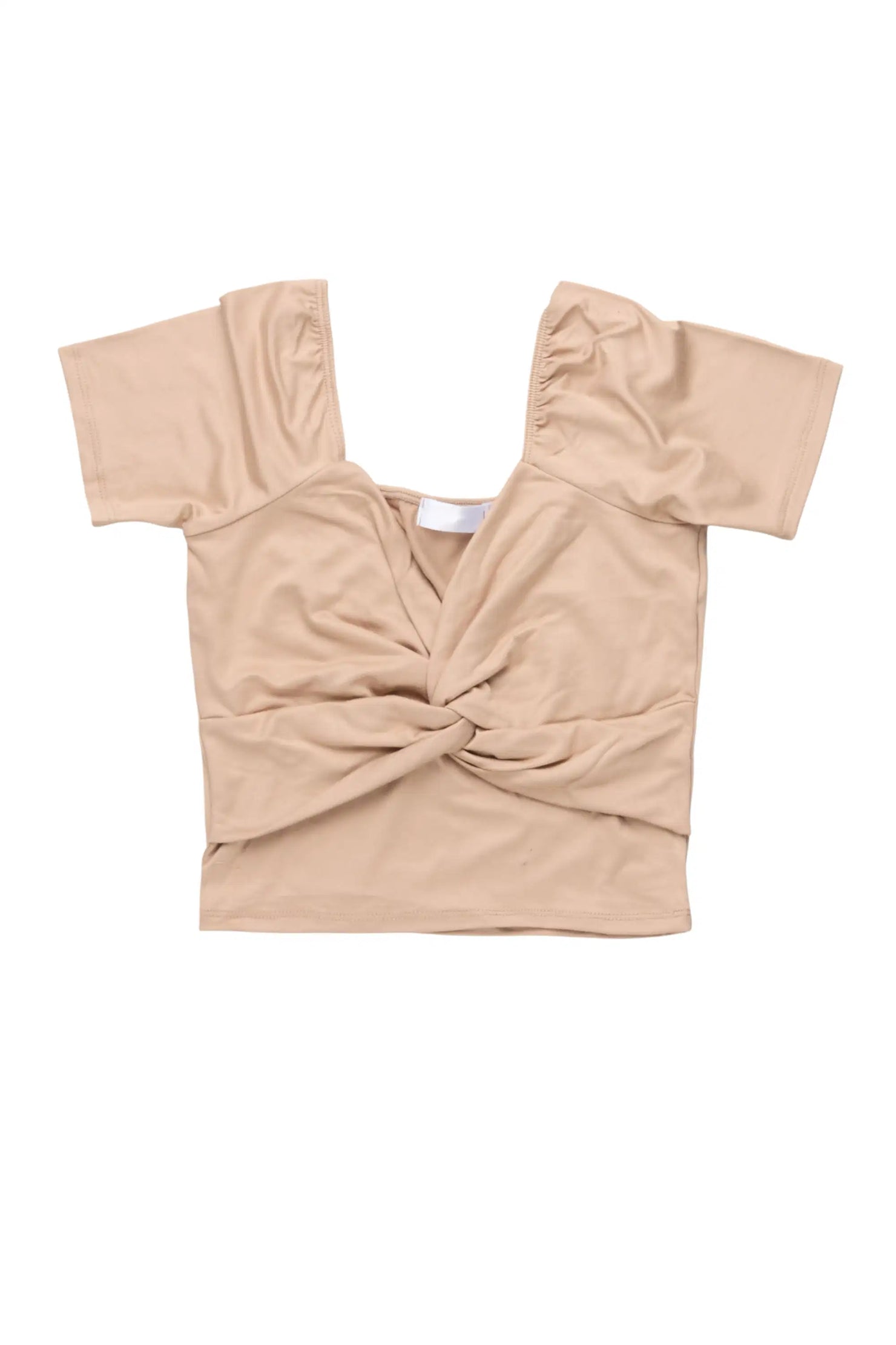 Quishana Taupe Short Sleeve Top