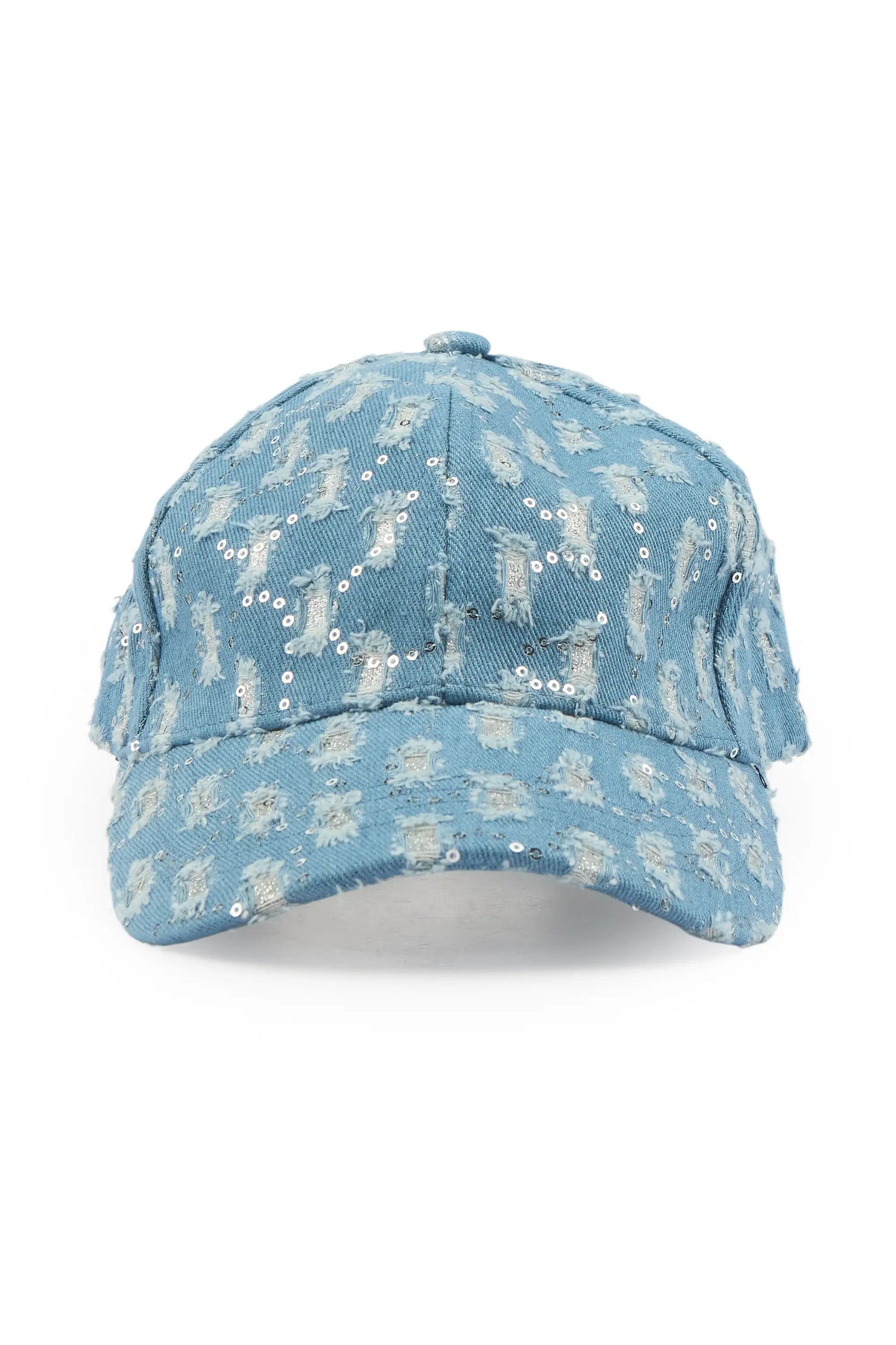 Markia Light Denim Rhinestone Trucker Hat