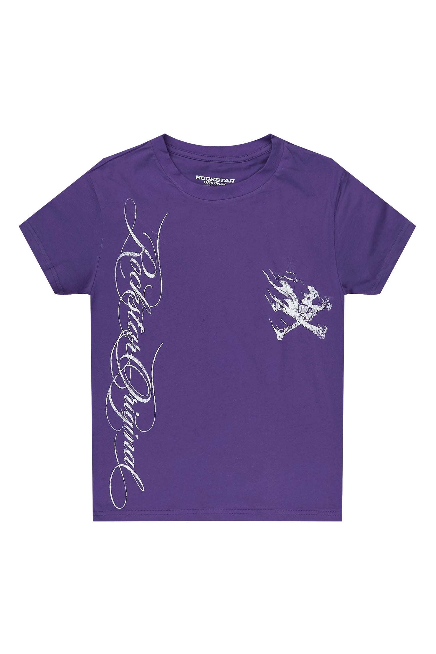 Boys Cobain Purple/White Graphic T-Shirt