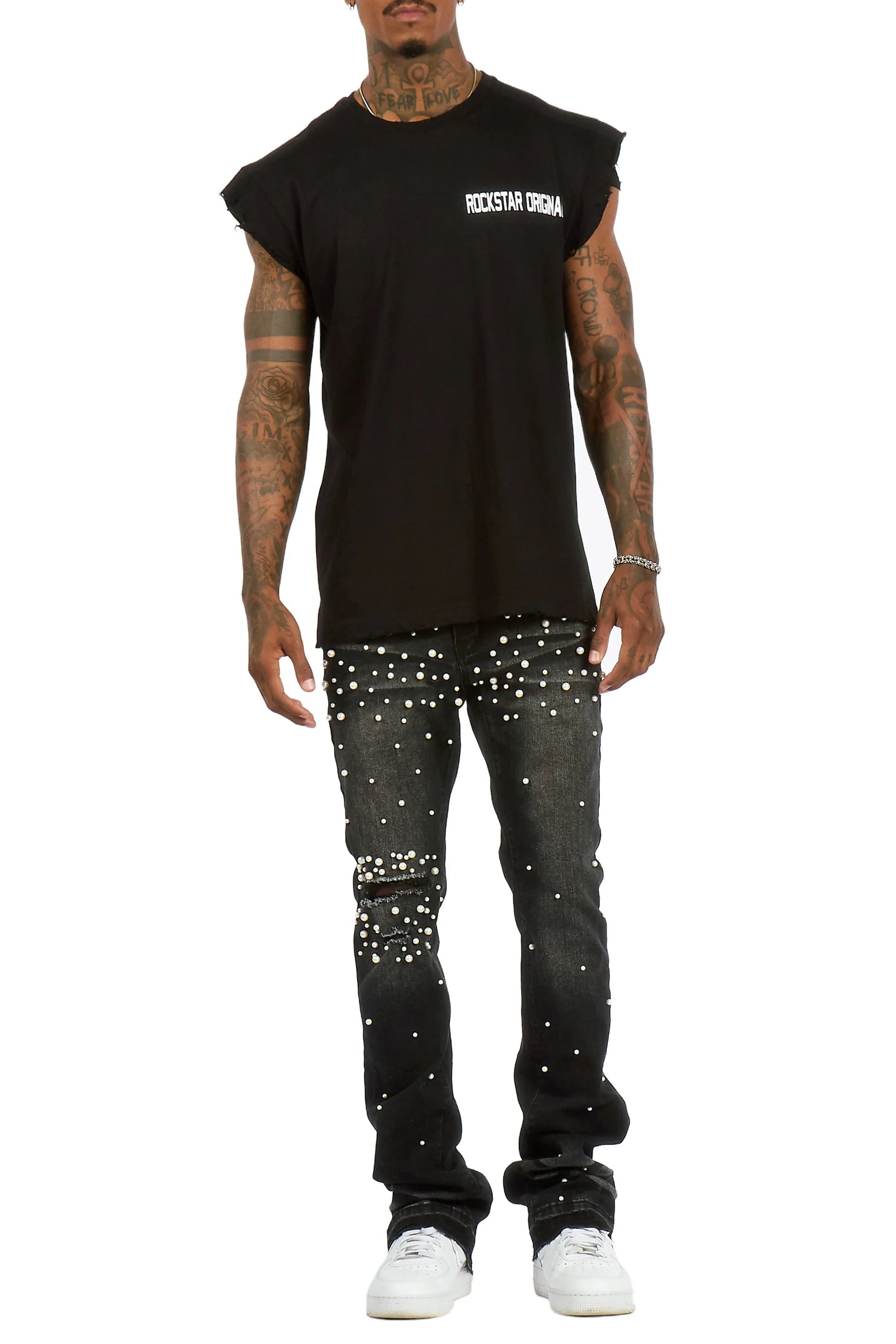 Lennux Black Pearl Stacked Fit Jean