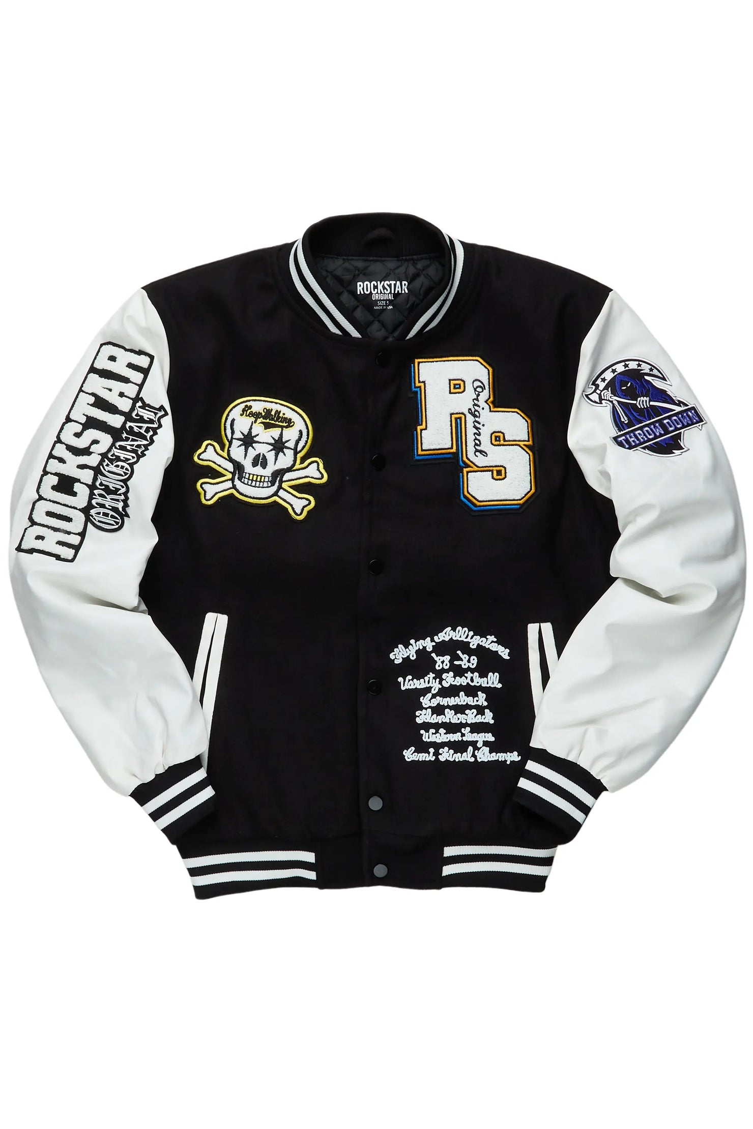 Rush Black/White Varsity Jacket