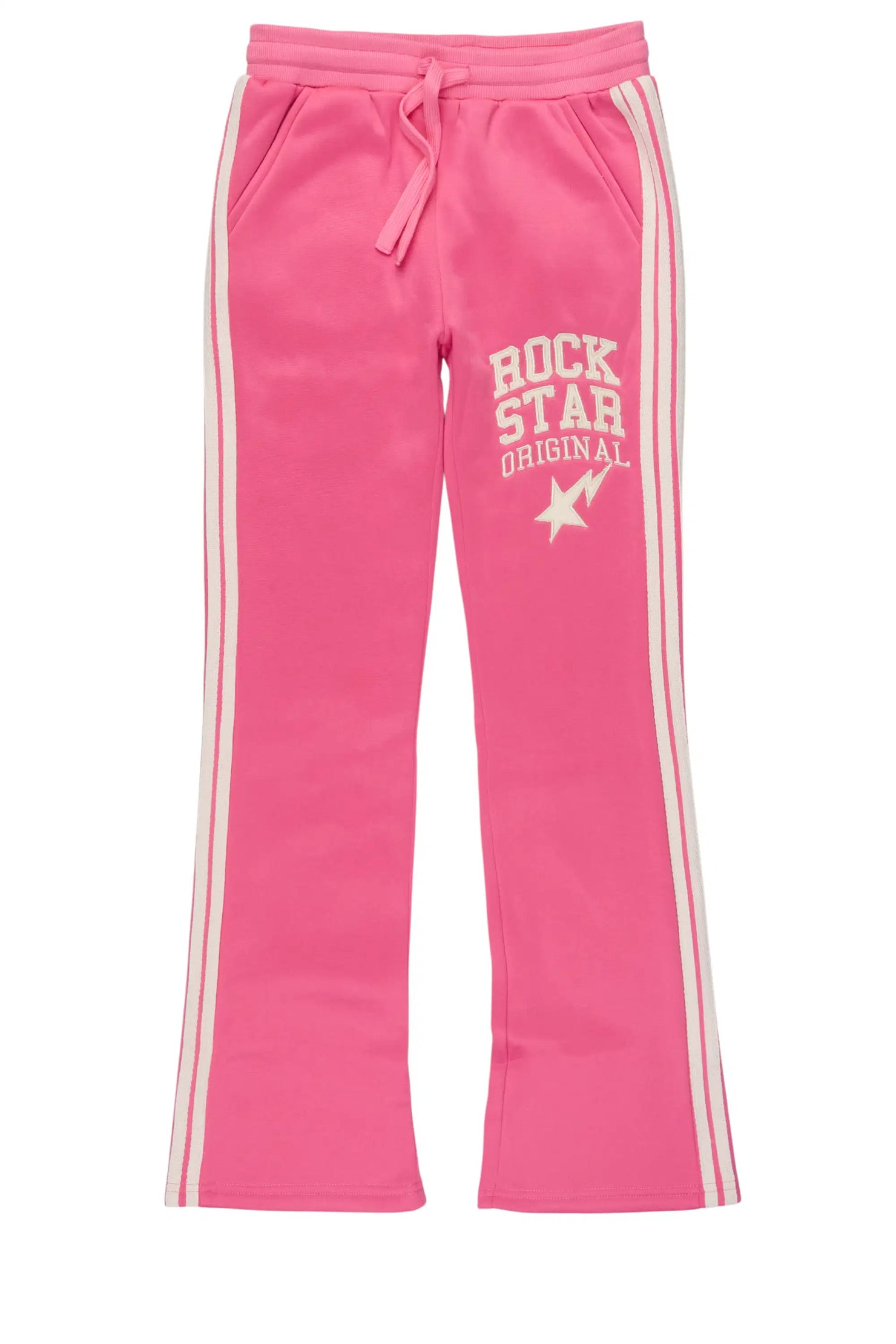 Girls Briana Hot Pink Stacked Flare Pant