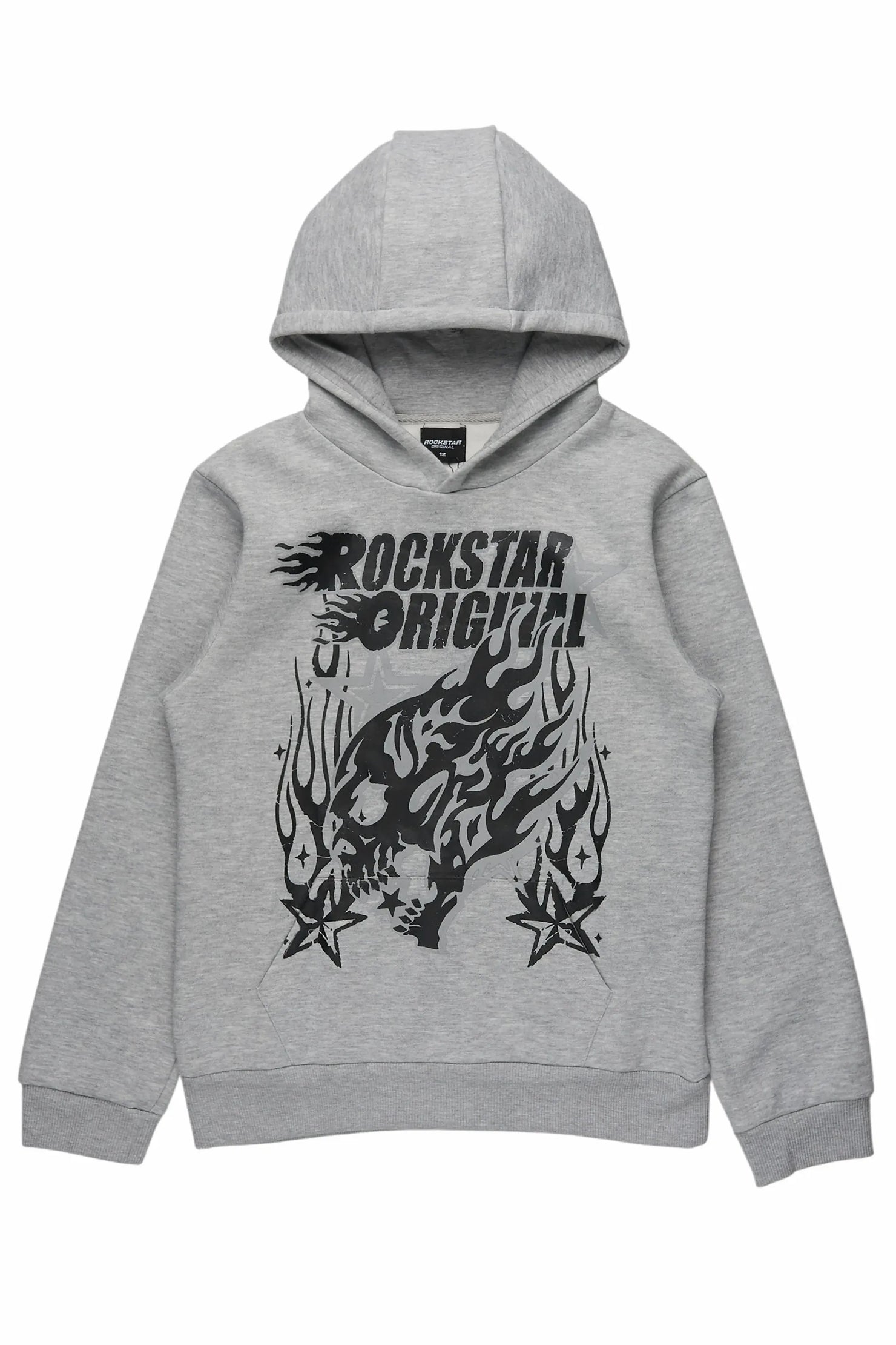 Boys Smitty Grey/Black Graphic Hoodie