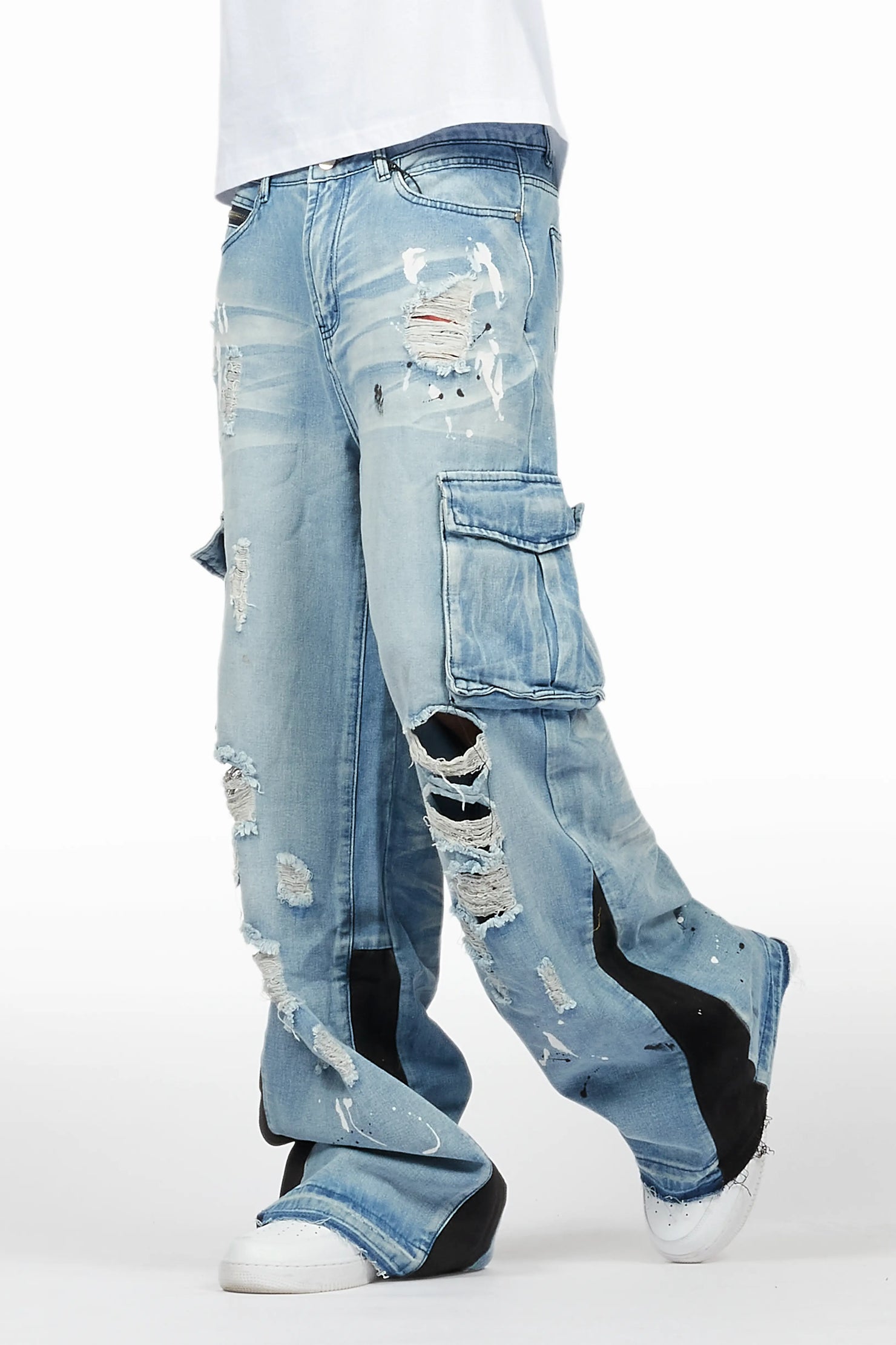 Dubaku Blue Baggy Fit Jean