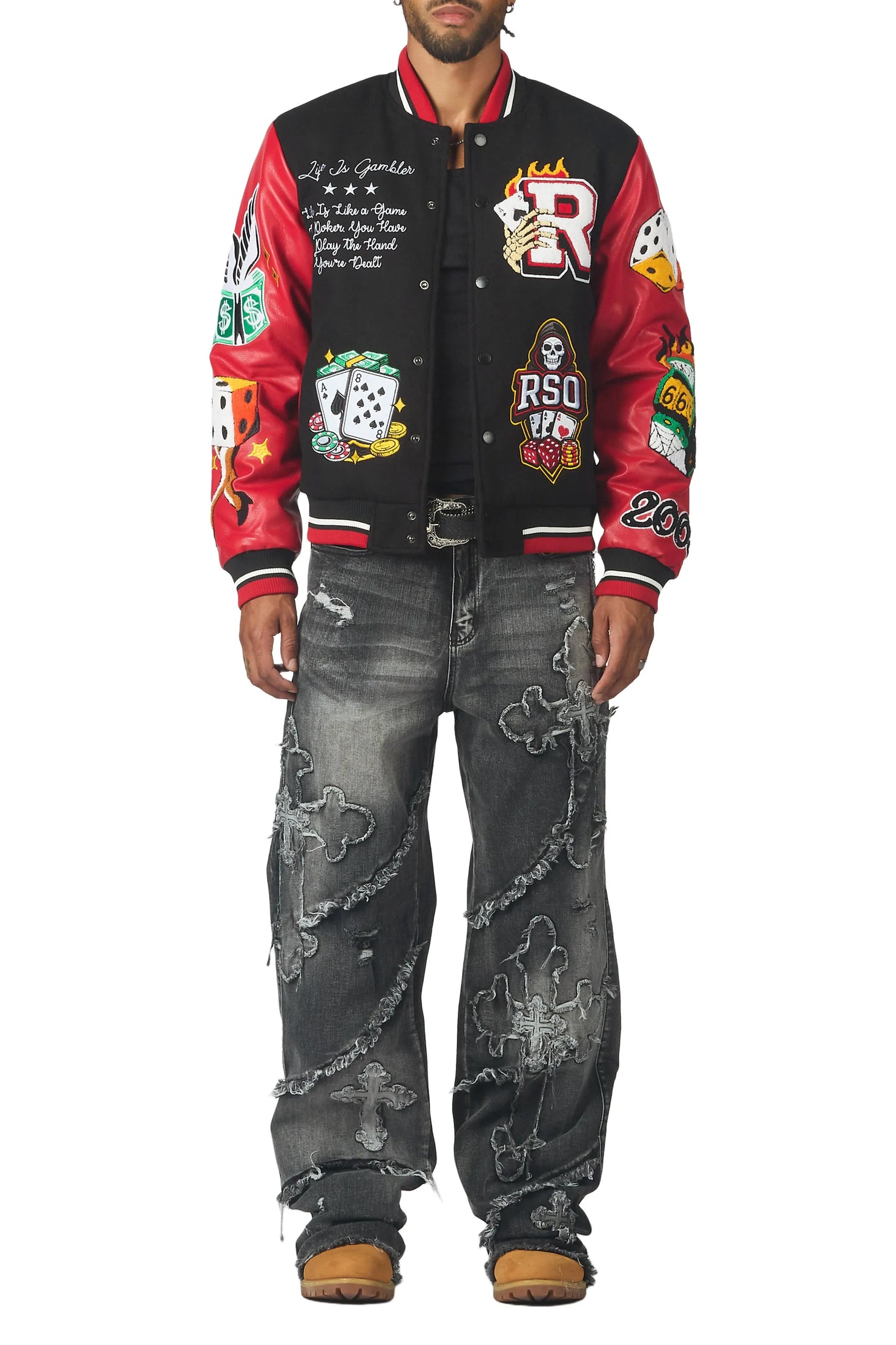 Krose Black Baggy Fit Jean