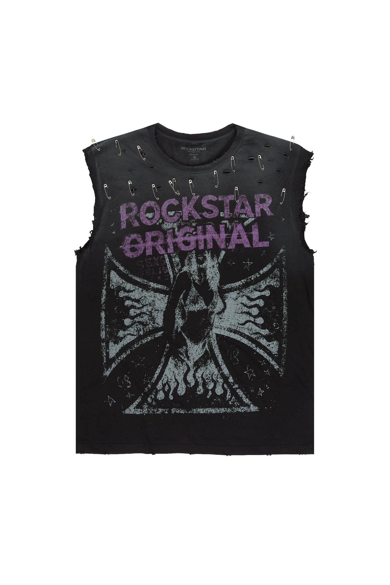 Dailin Black Oversized Cut Off T-Shirt