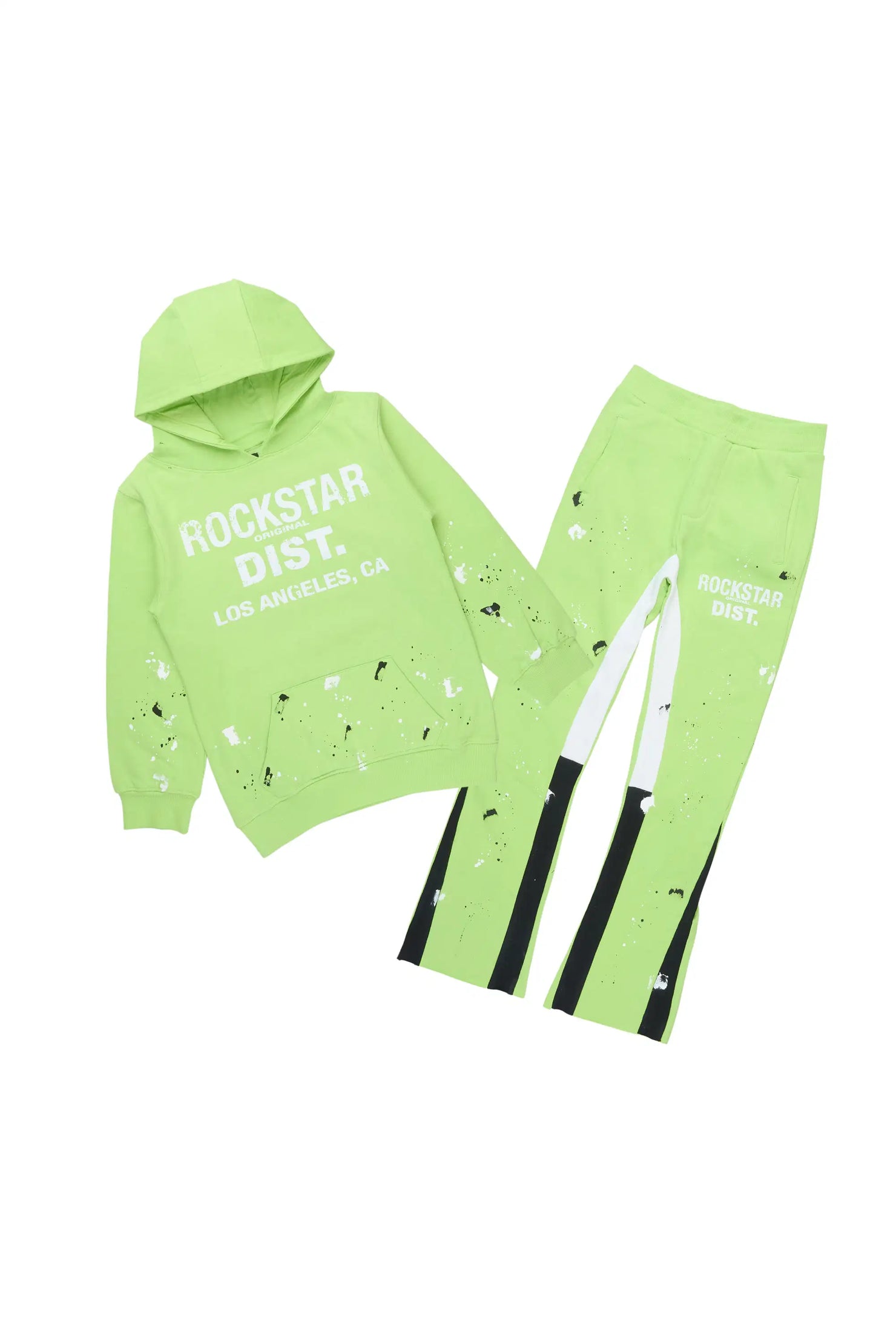 Boys Scottie Neon Green Stacked Flare Track Set