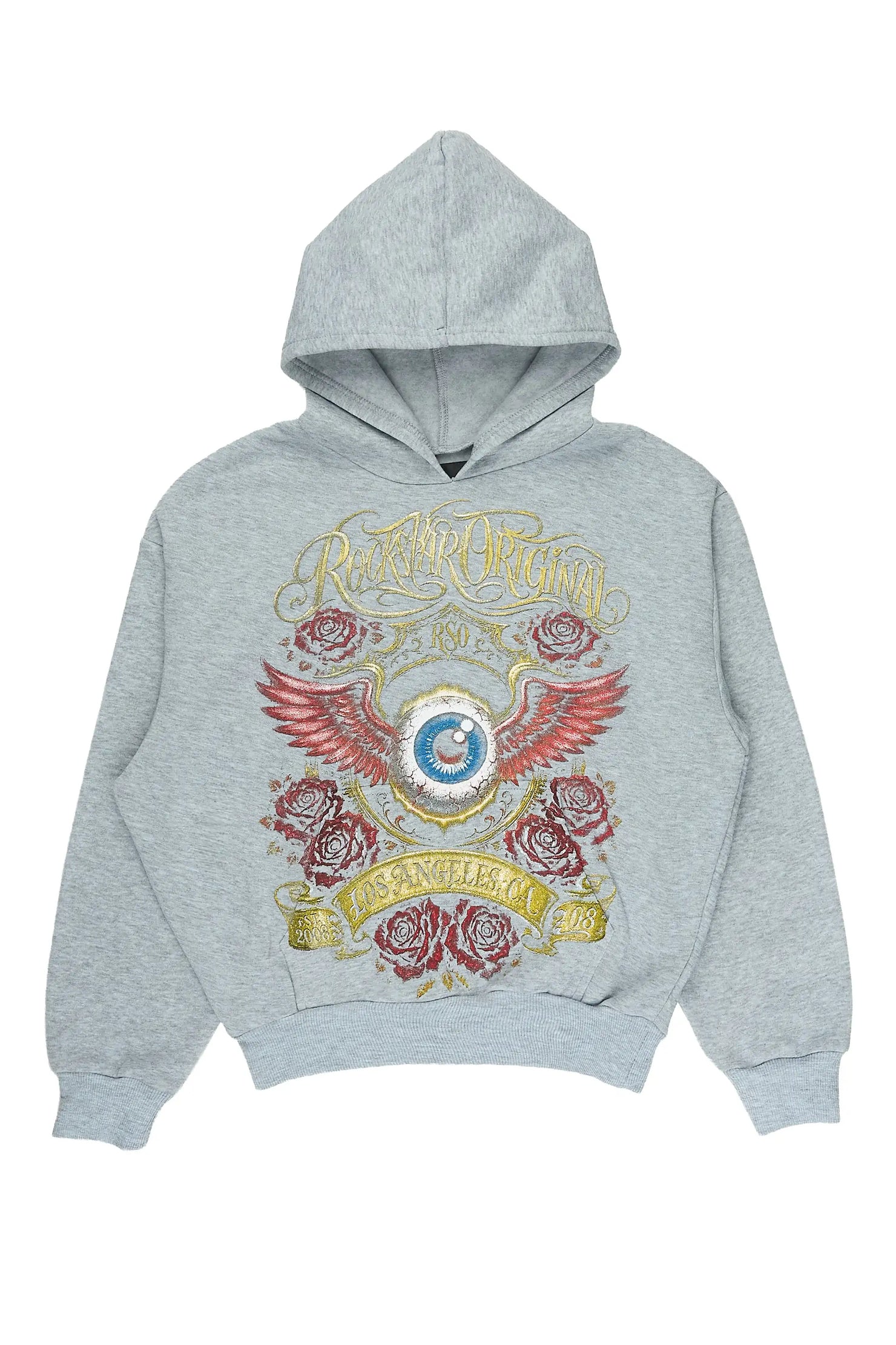 Girls Palady Heather Grey Graphic Hoodie