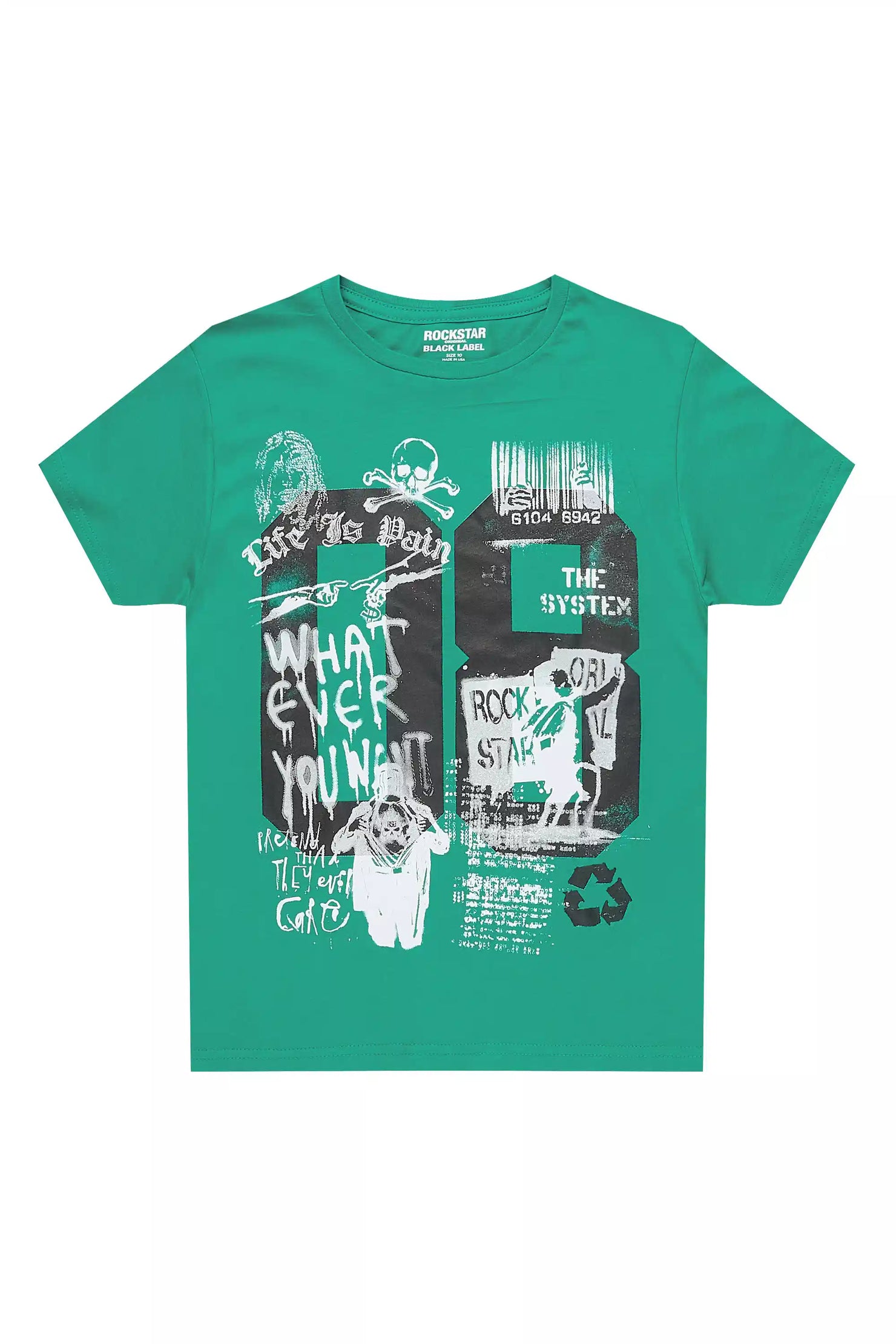Girls Kammy Green Graphic T-Shirt