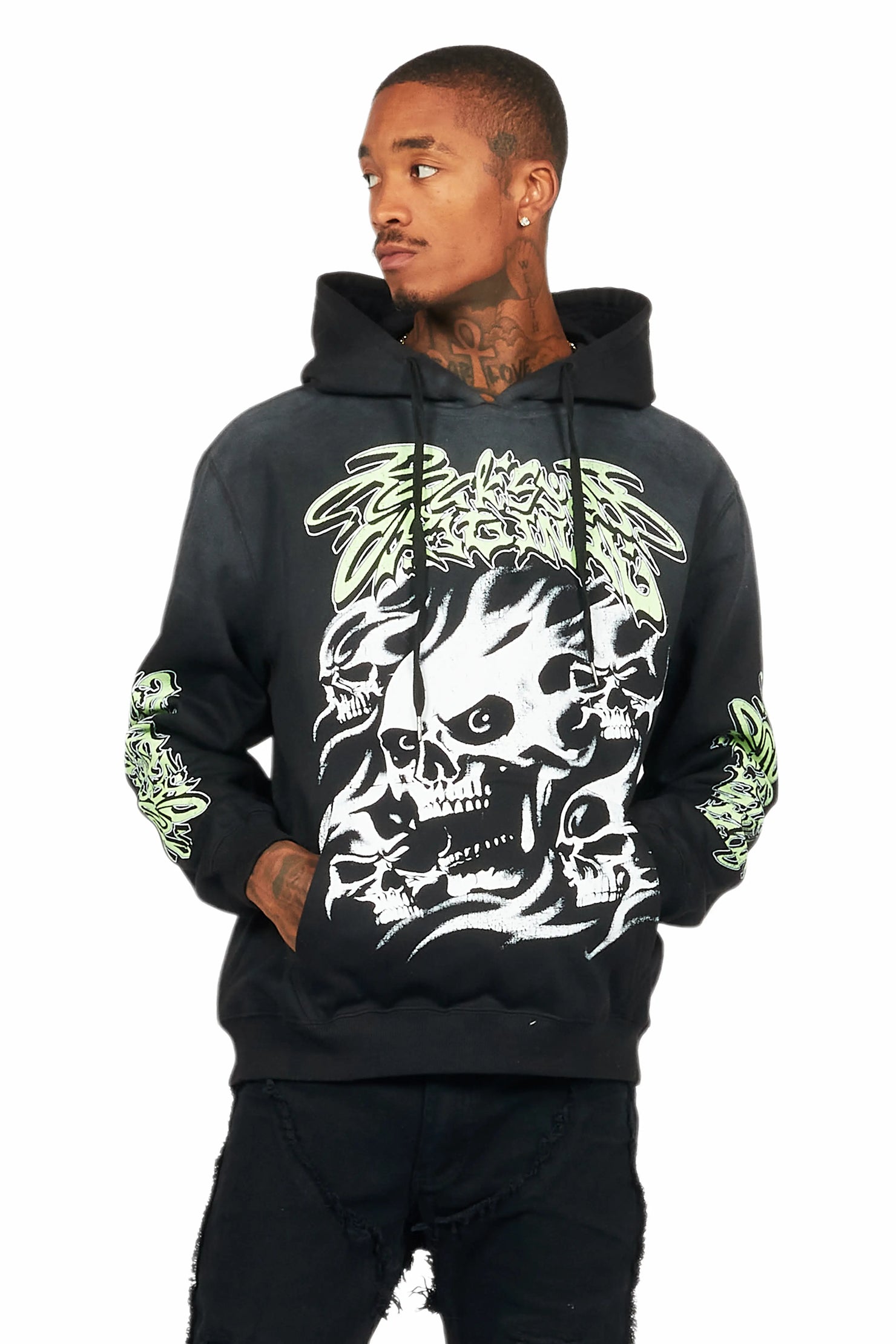 Schtupp Black Graphic Hoodie