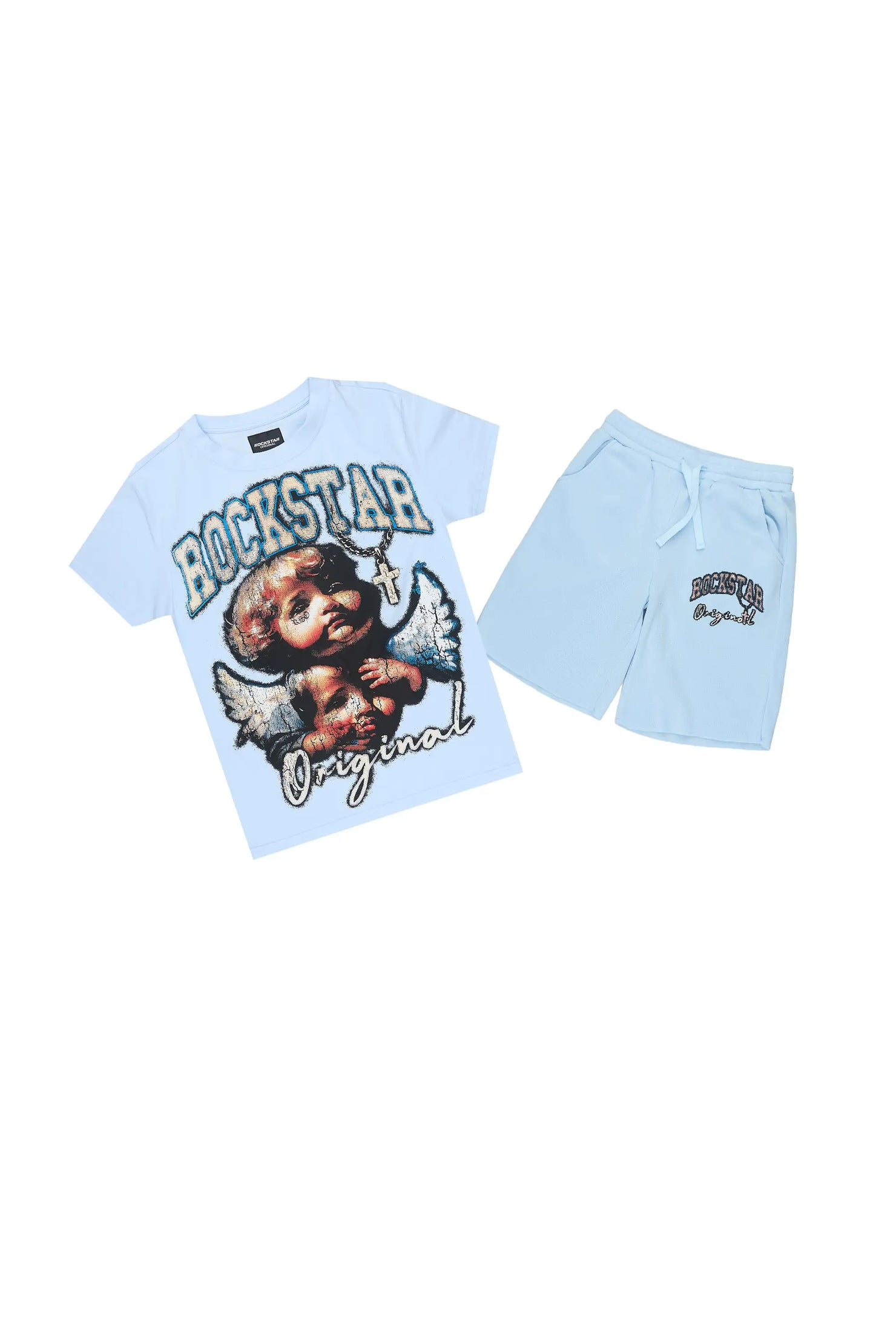 Boys Deiter Baby Blue T-Shirt Short Set