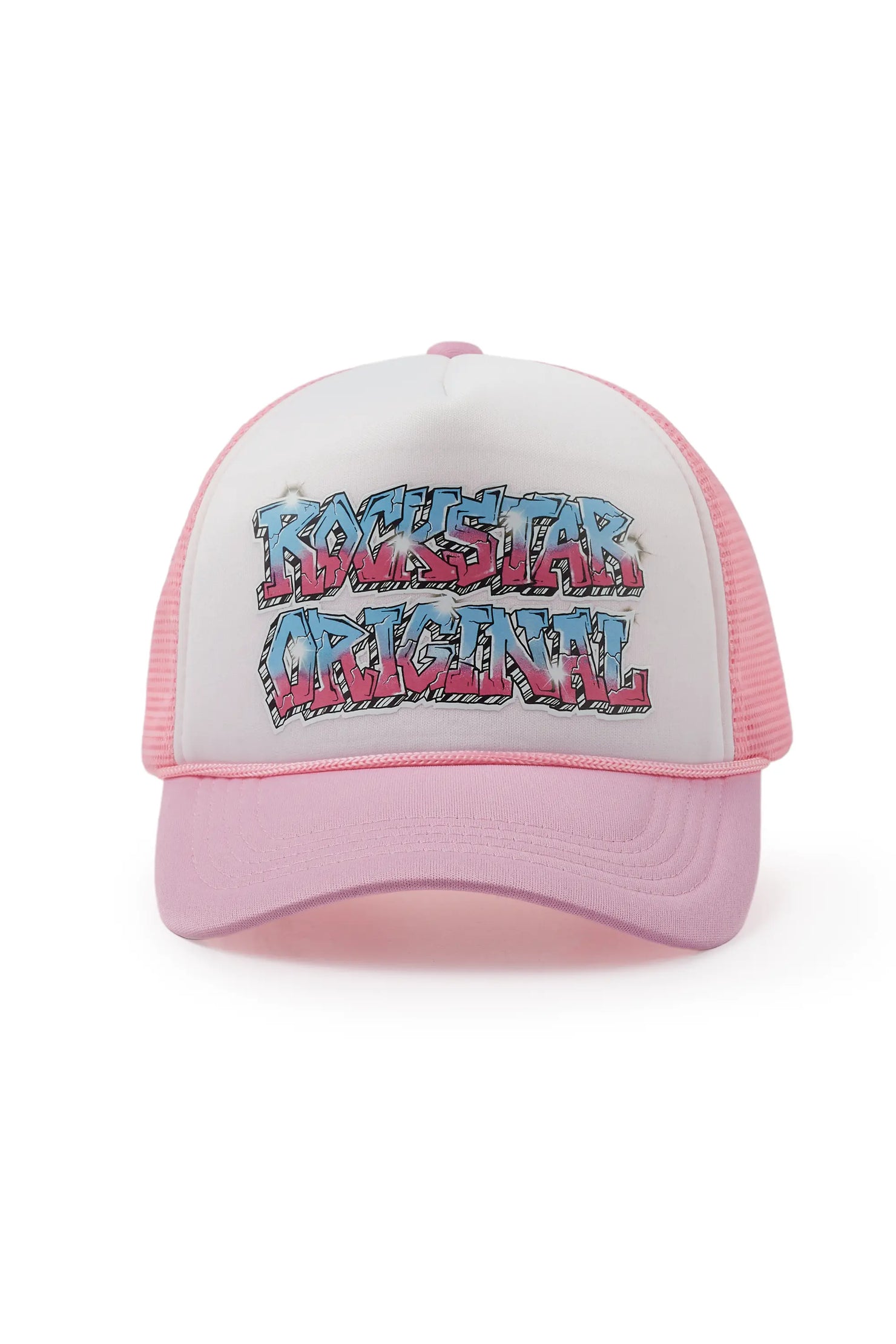 Quinton White/Light Pink Trucker Hat