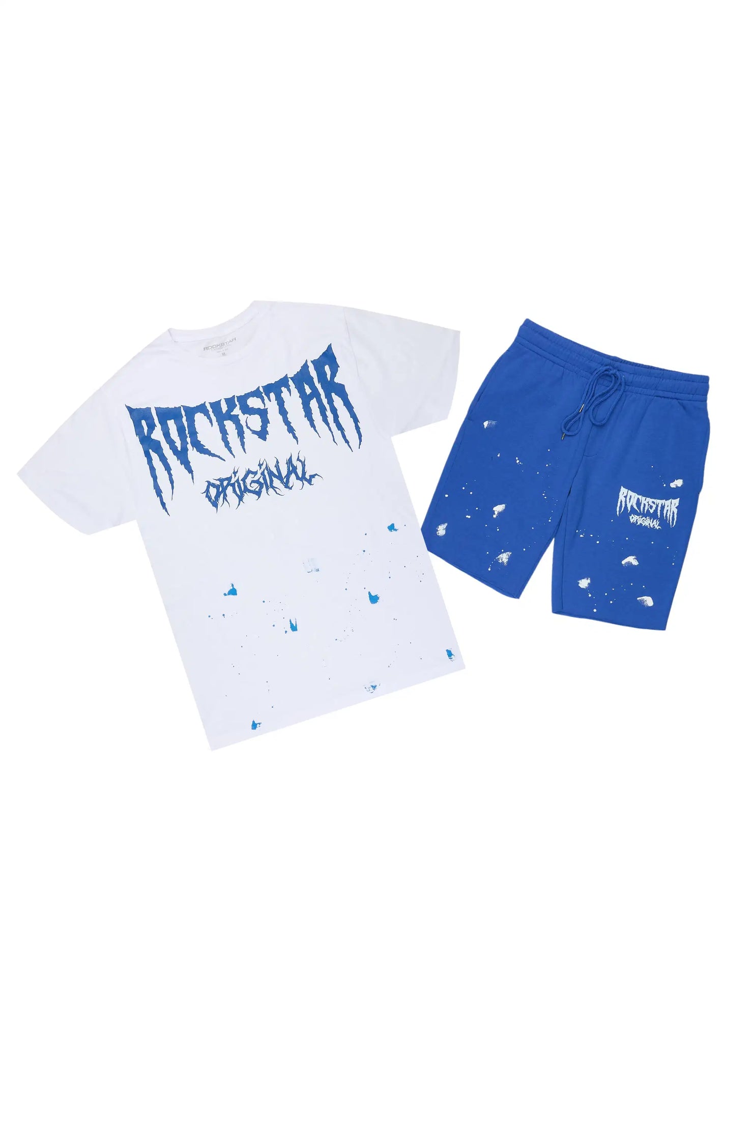 Twinkle White/Royal Blue T-Shirt/Short Set