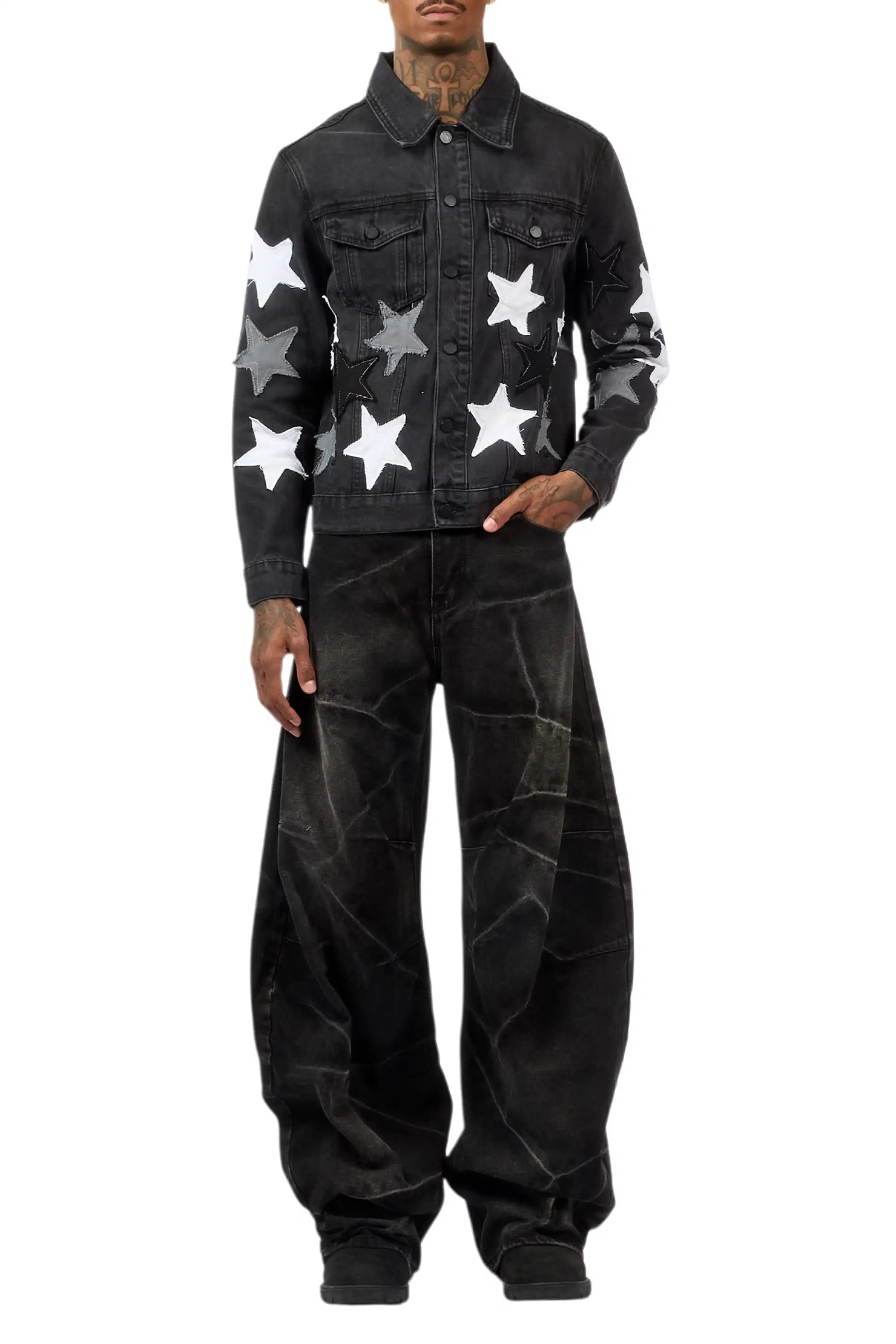 Harlem Dark Grey Barrel Fit Jean