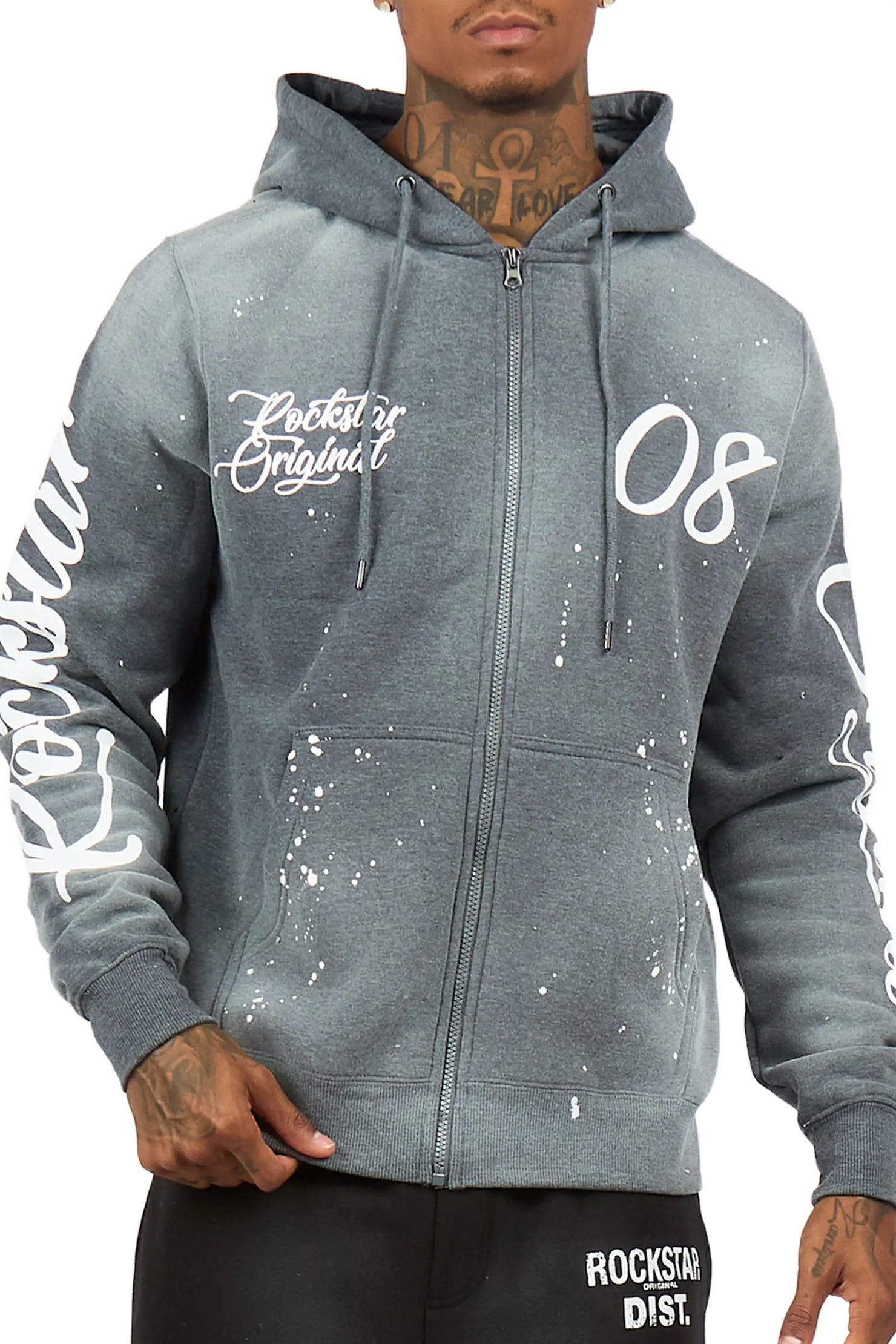 Hanif 2.0 Vintage Grey Zip Up Hoodie