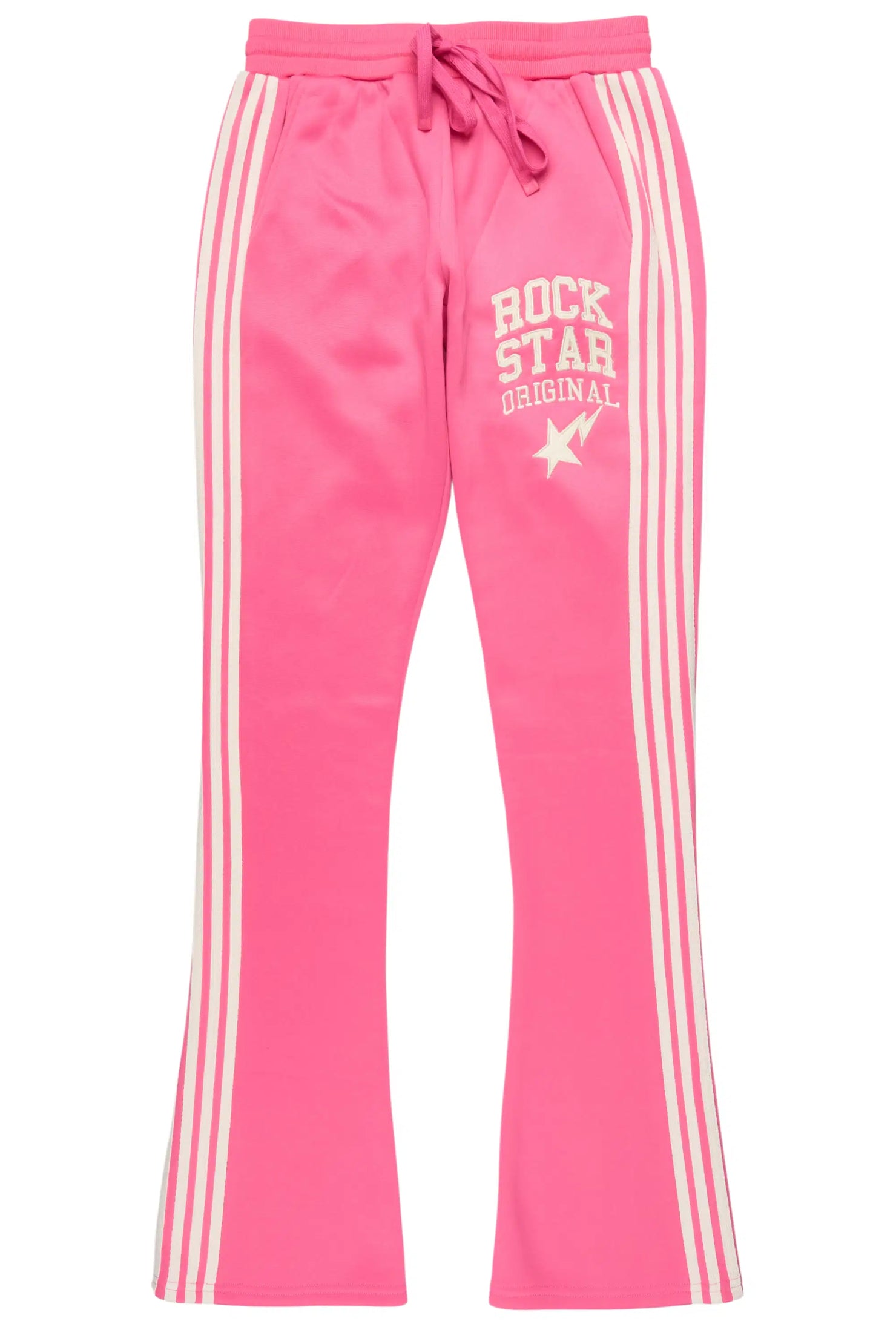 Briana Hot Pink Stacked Track Pant