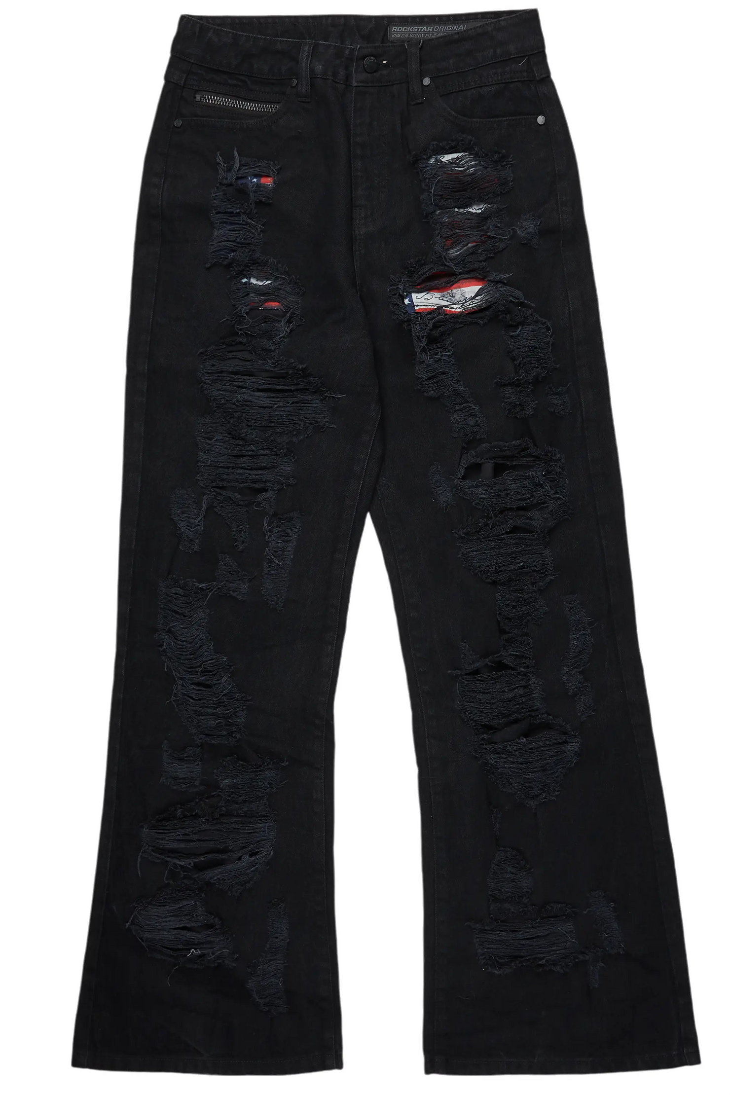 Boys Mical Black Baggy Fit Jean