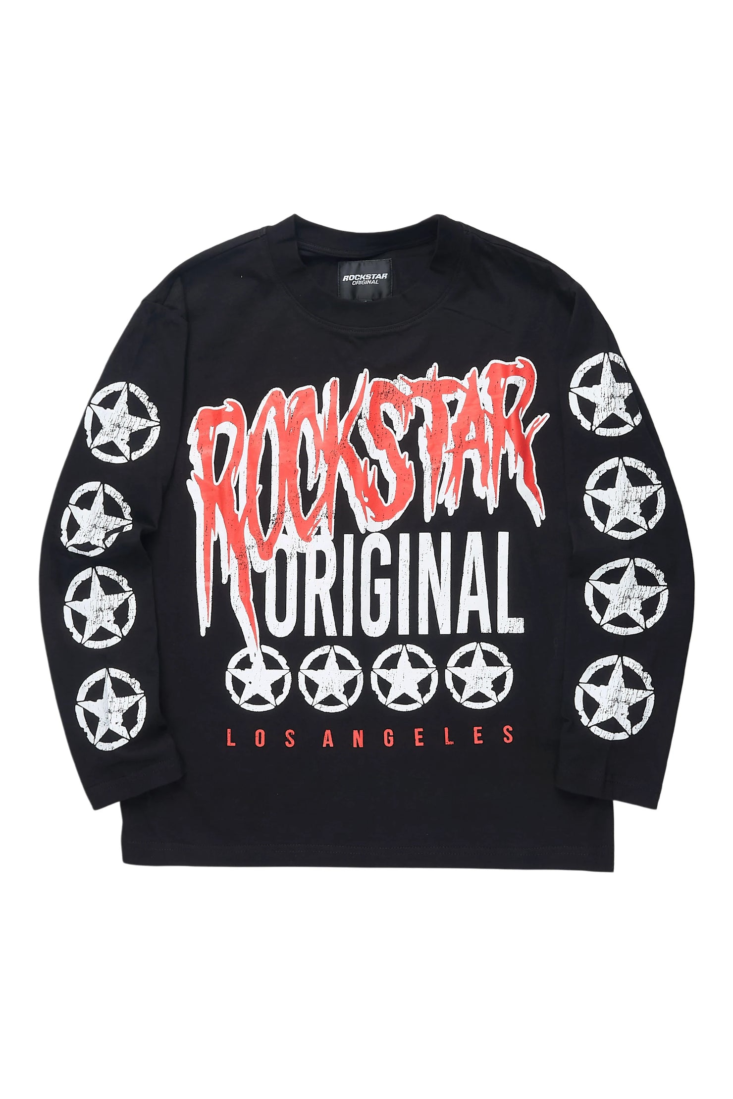 Boys Wizzurd Black Long Sleeve Graphic T-Shirt