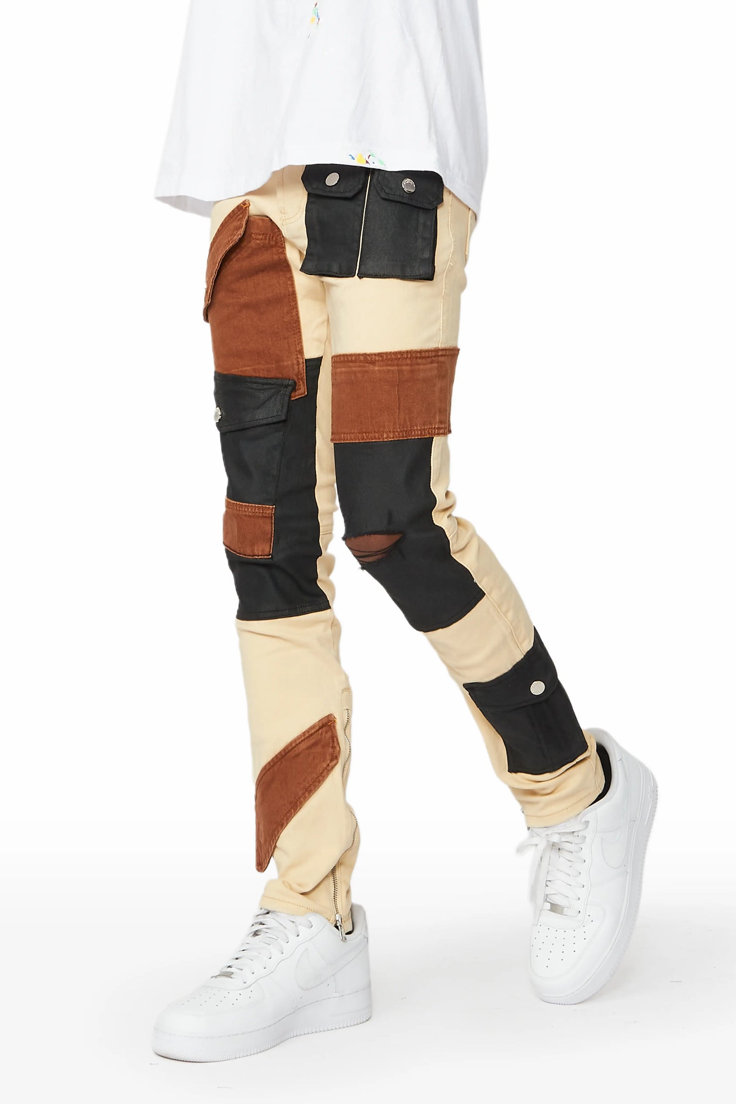 Demarcus Beige Patch Jean