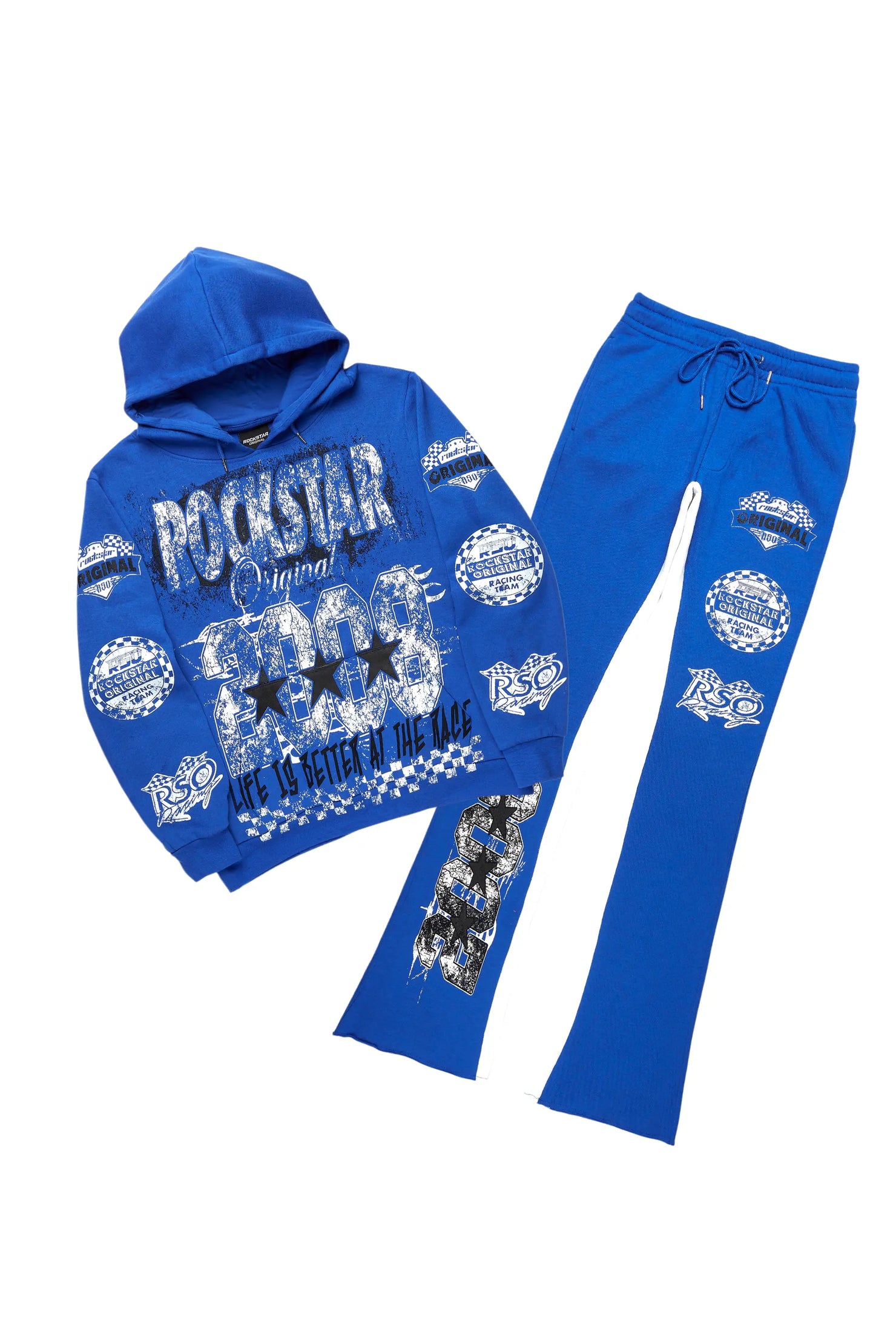 Racing Grung Royal Blue Hoodie/Baggy Track Pant Set