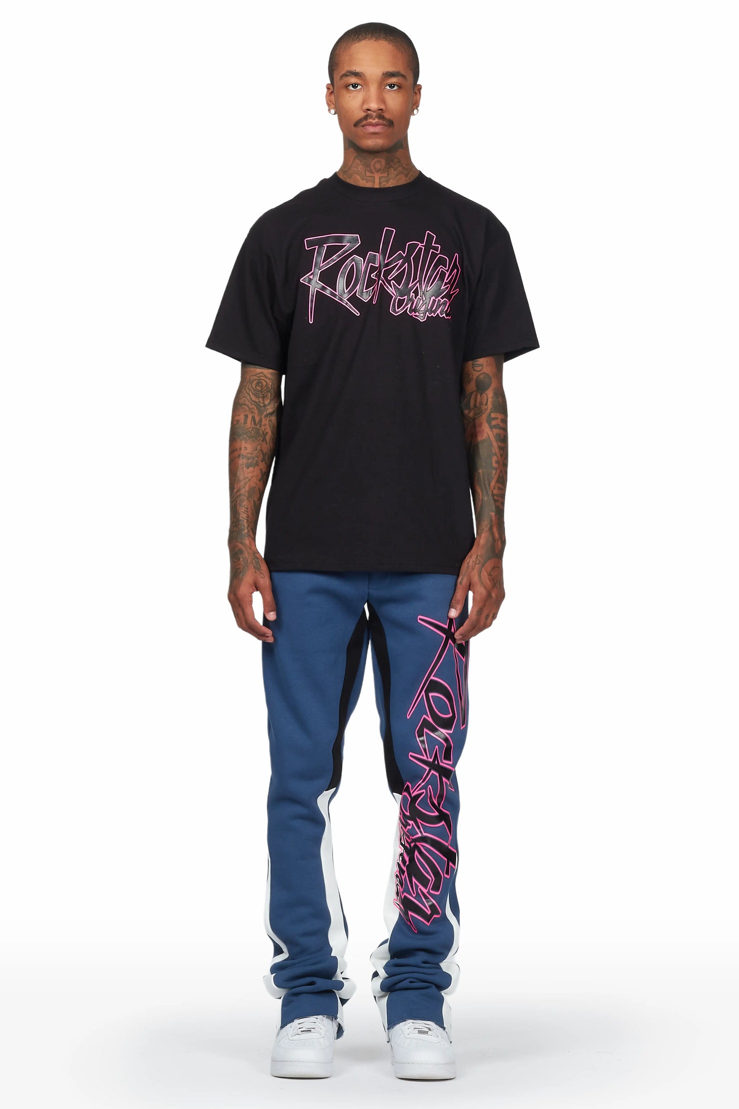 Kalibre Navy/Black T-Shirt Stacked Flare Track Set