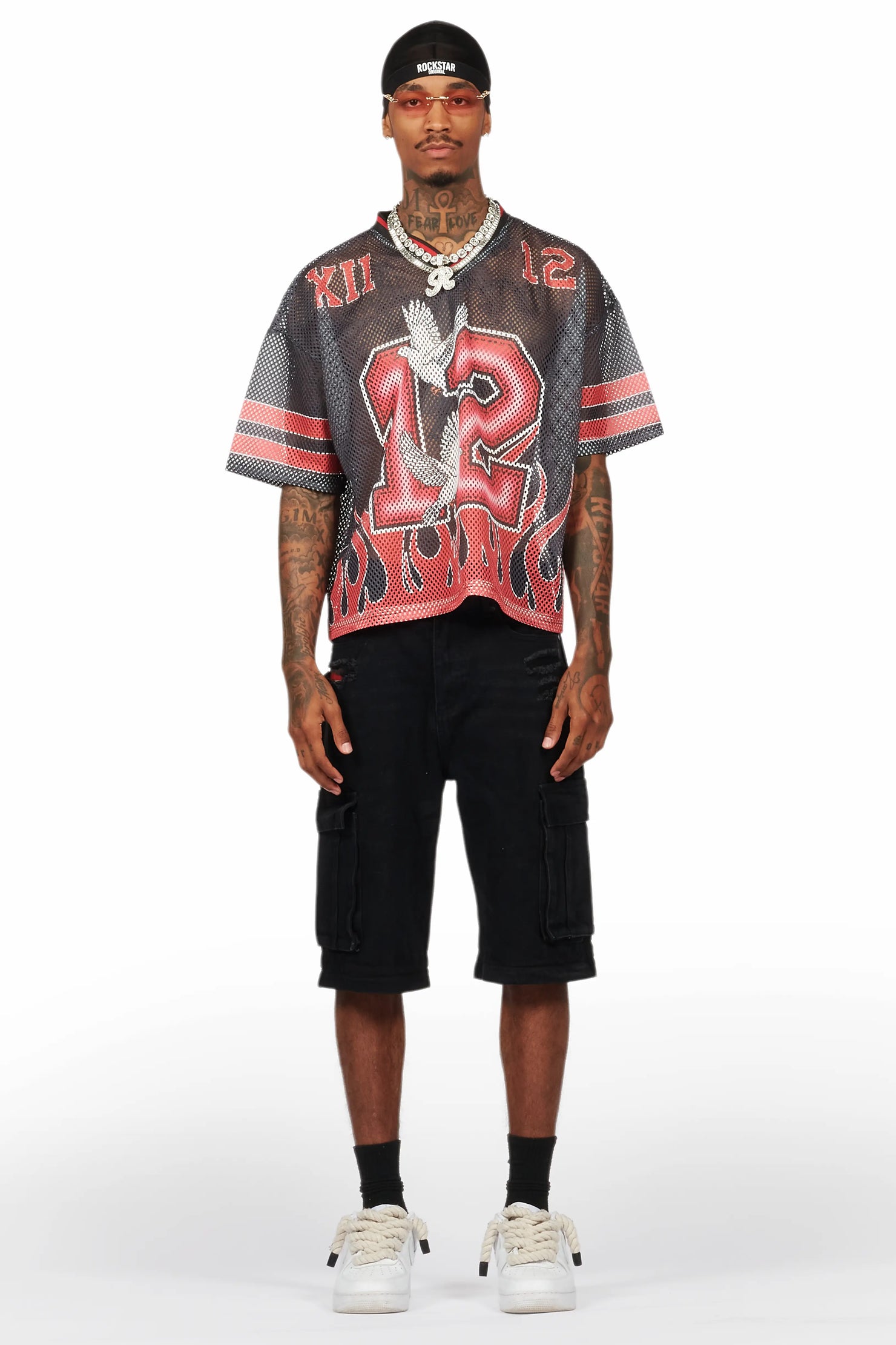 Rupert Black Baggy Fit Zip Off Jean