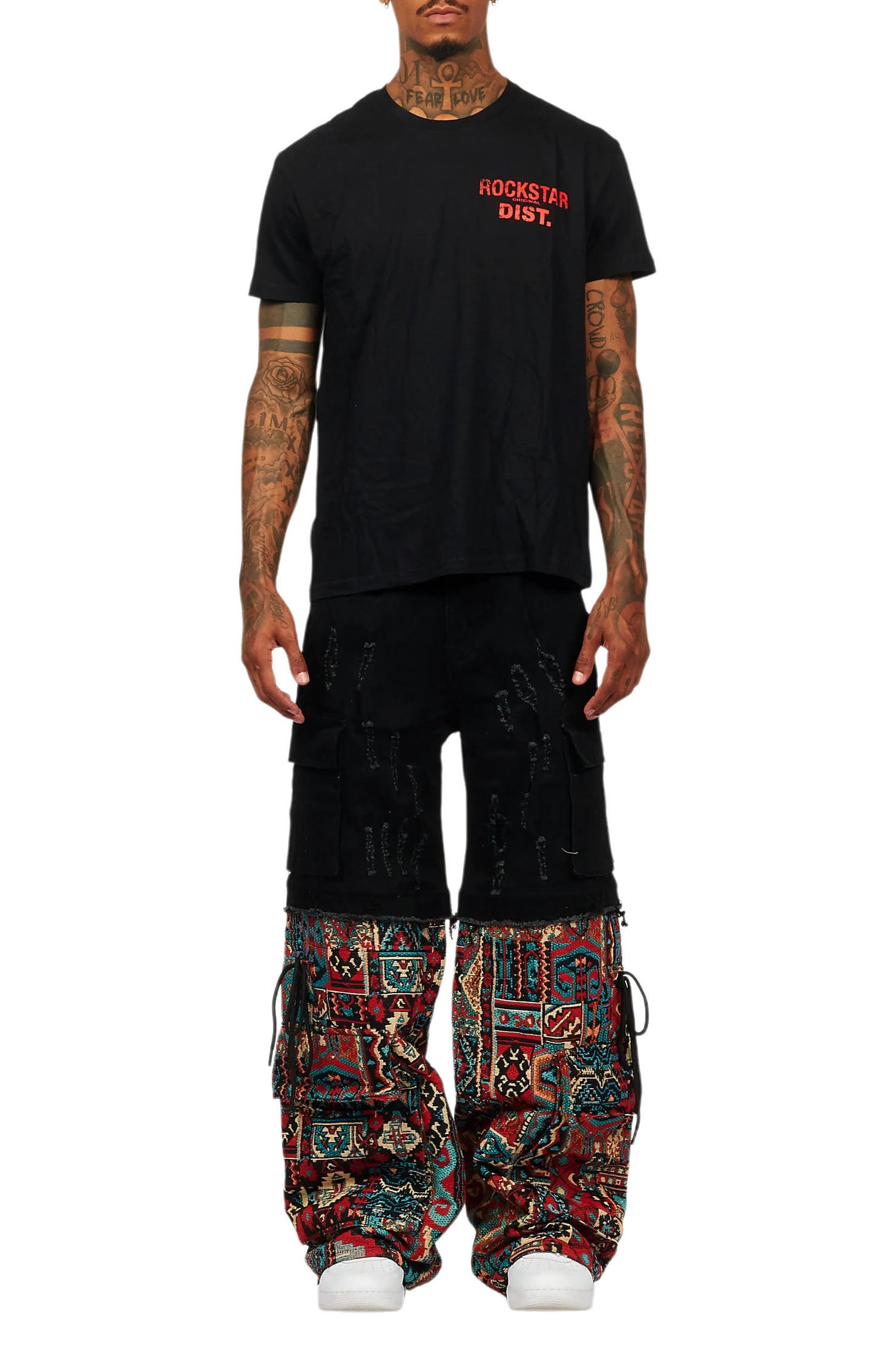 Lake Black/Red T-Shirt/Tapestry Baggy Jean Bundle