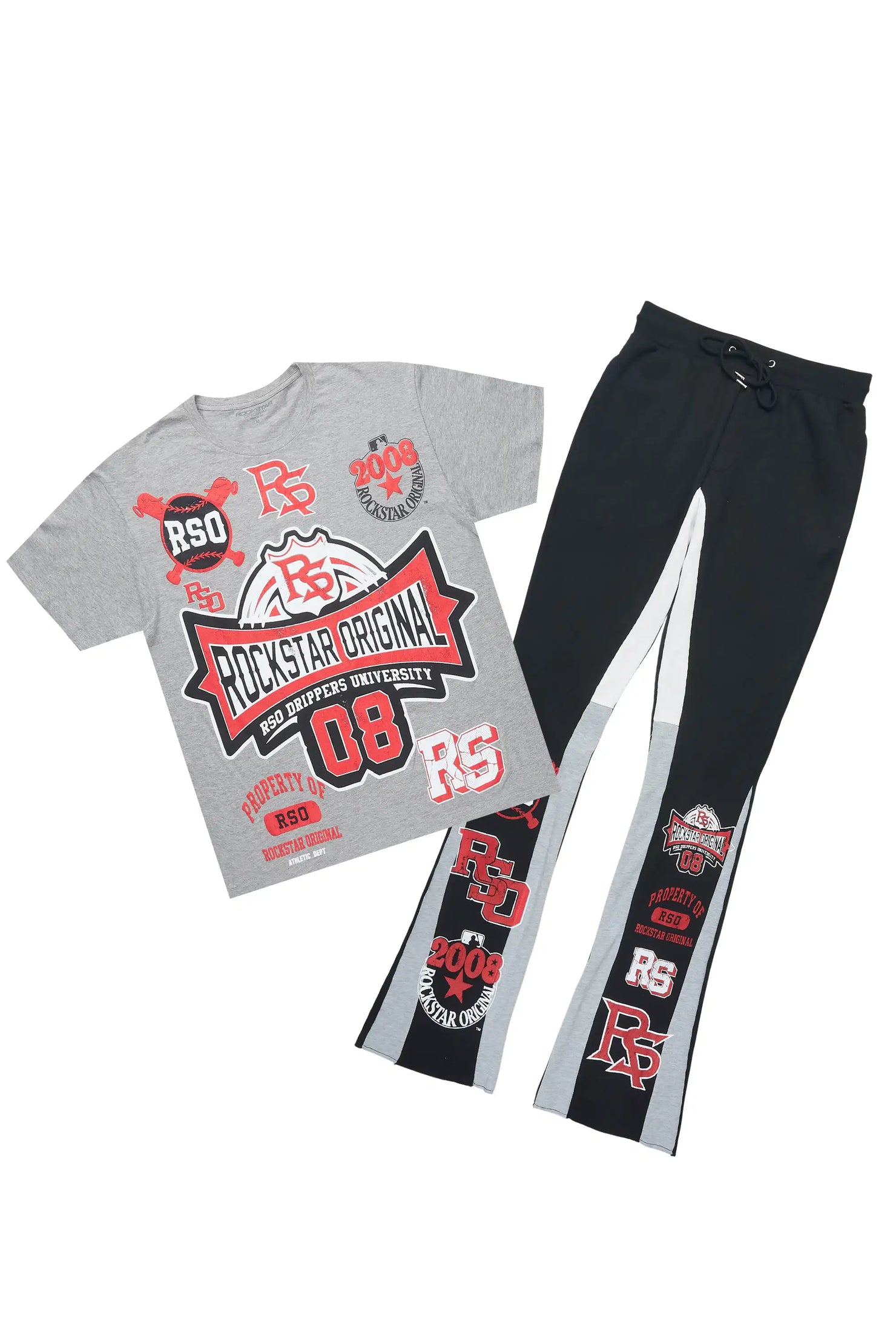 Mavrix Heather Grey T-Shirt/Relaxed Track Set