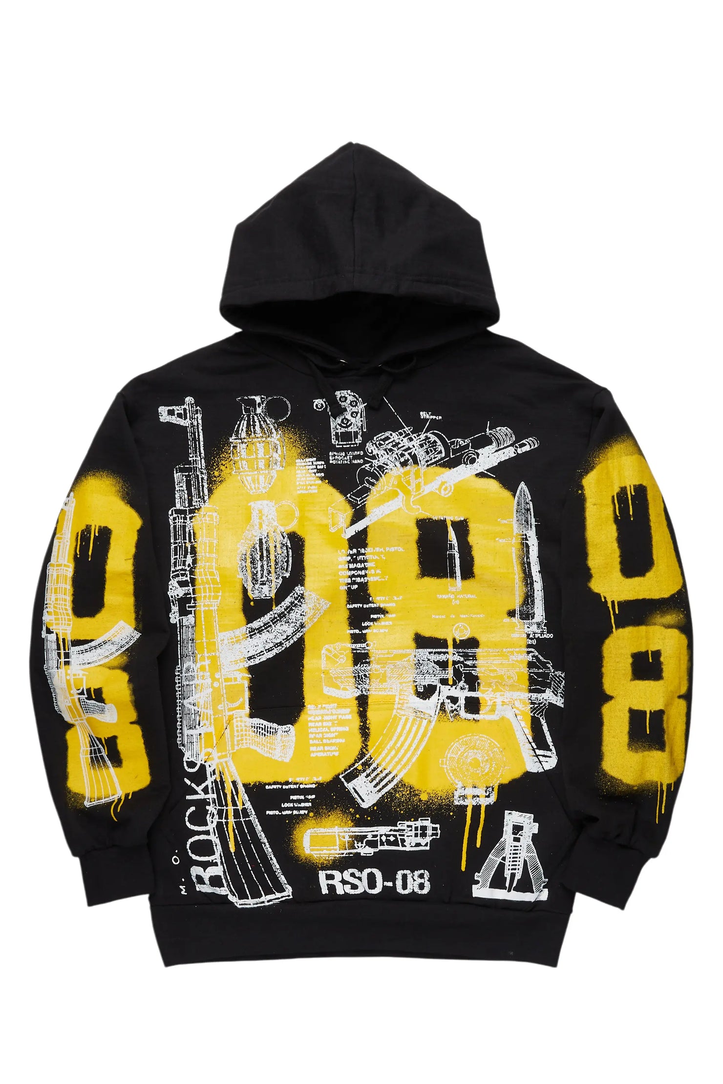 Nesta Black Graphic Hoodie