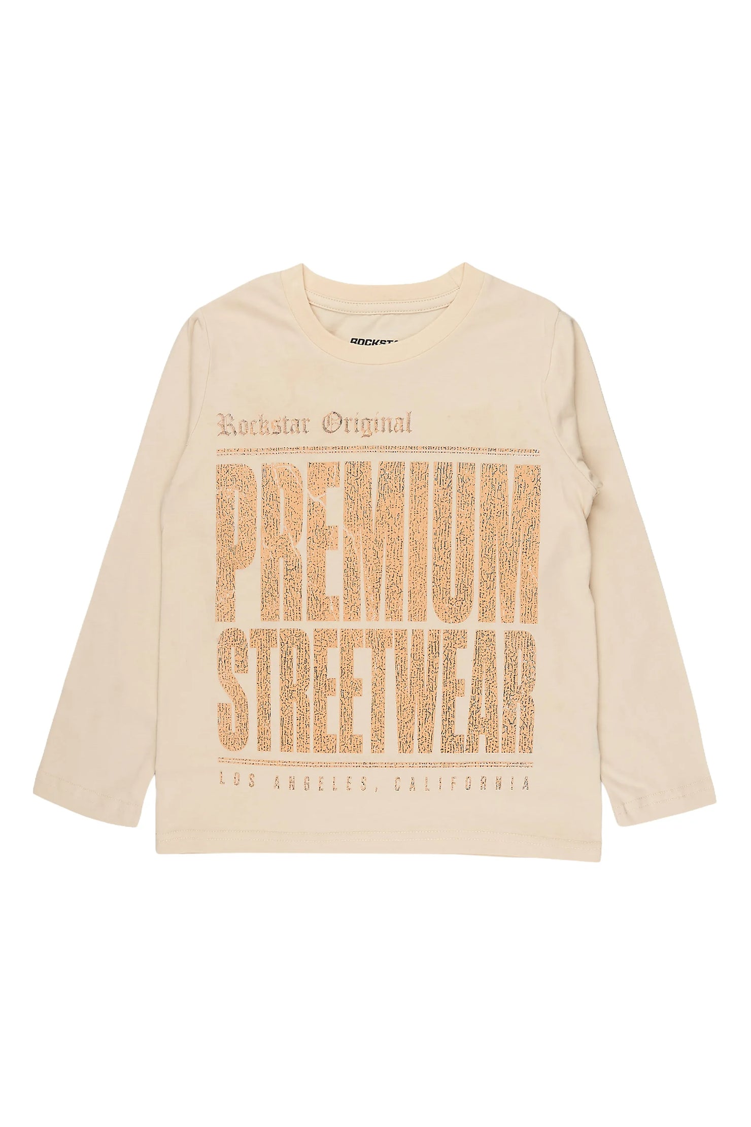 Girls Pluty Sand/Peach Long Sleeve T-Shirt