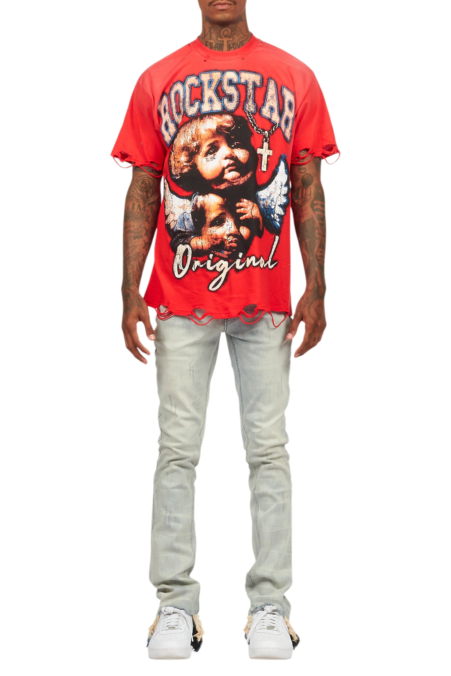 Deiter Red Oversized Graphic T-Shirt
