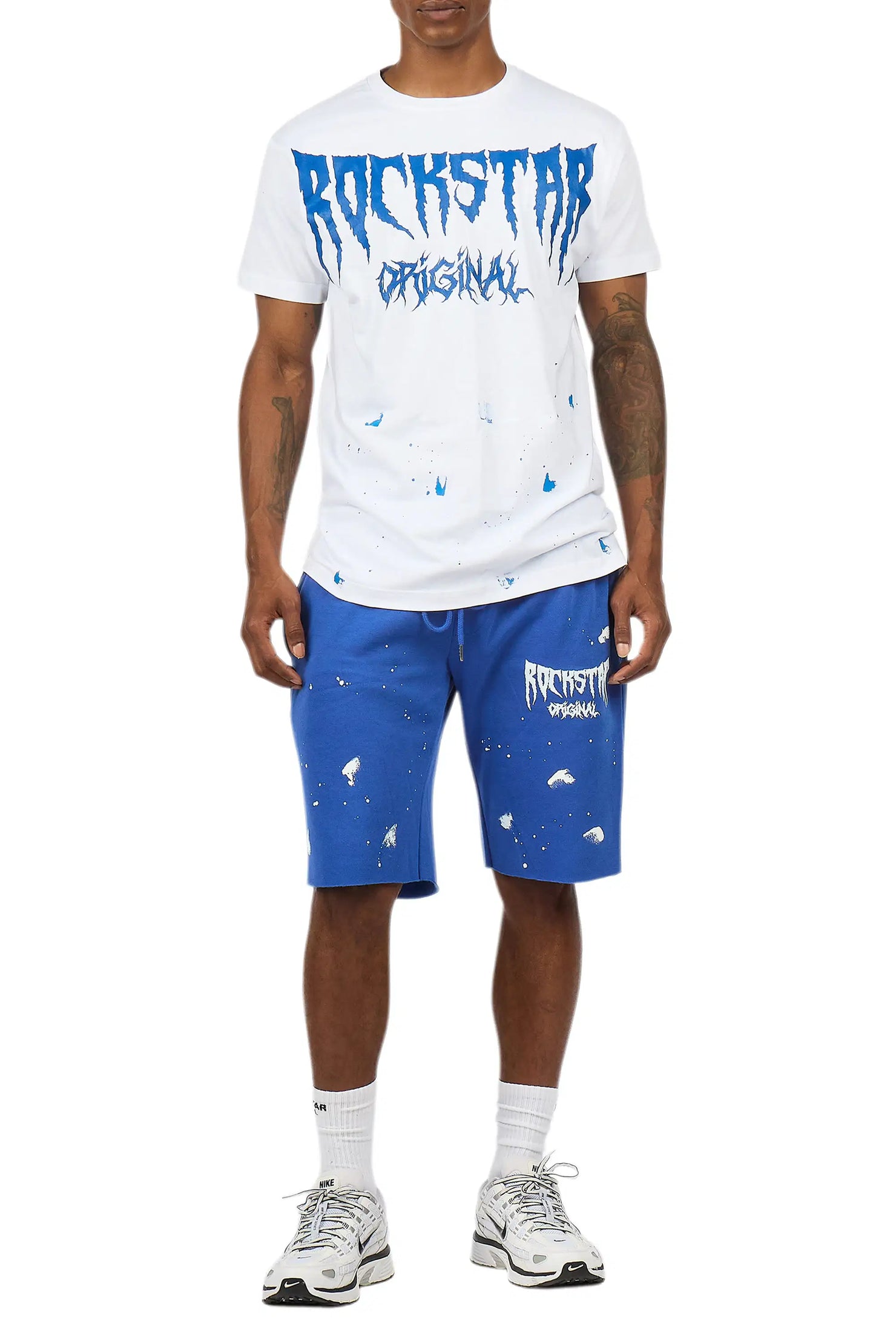 Twinkle White/Royal Blue T-Shirt/Short Set