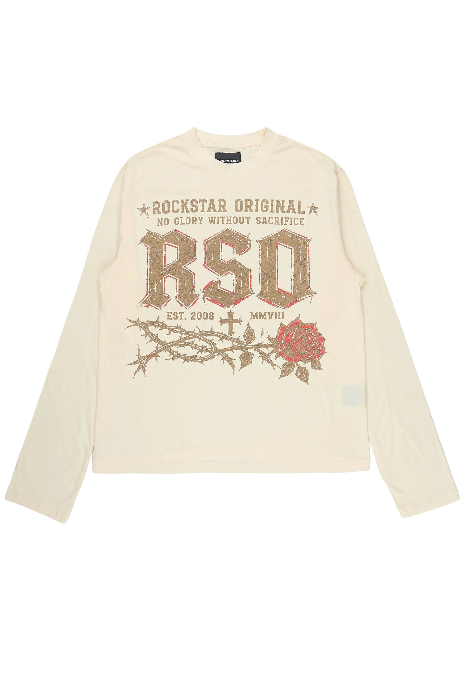 Boys Athens Beige/Brown Long Sleeve T-Shirt