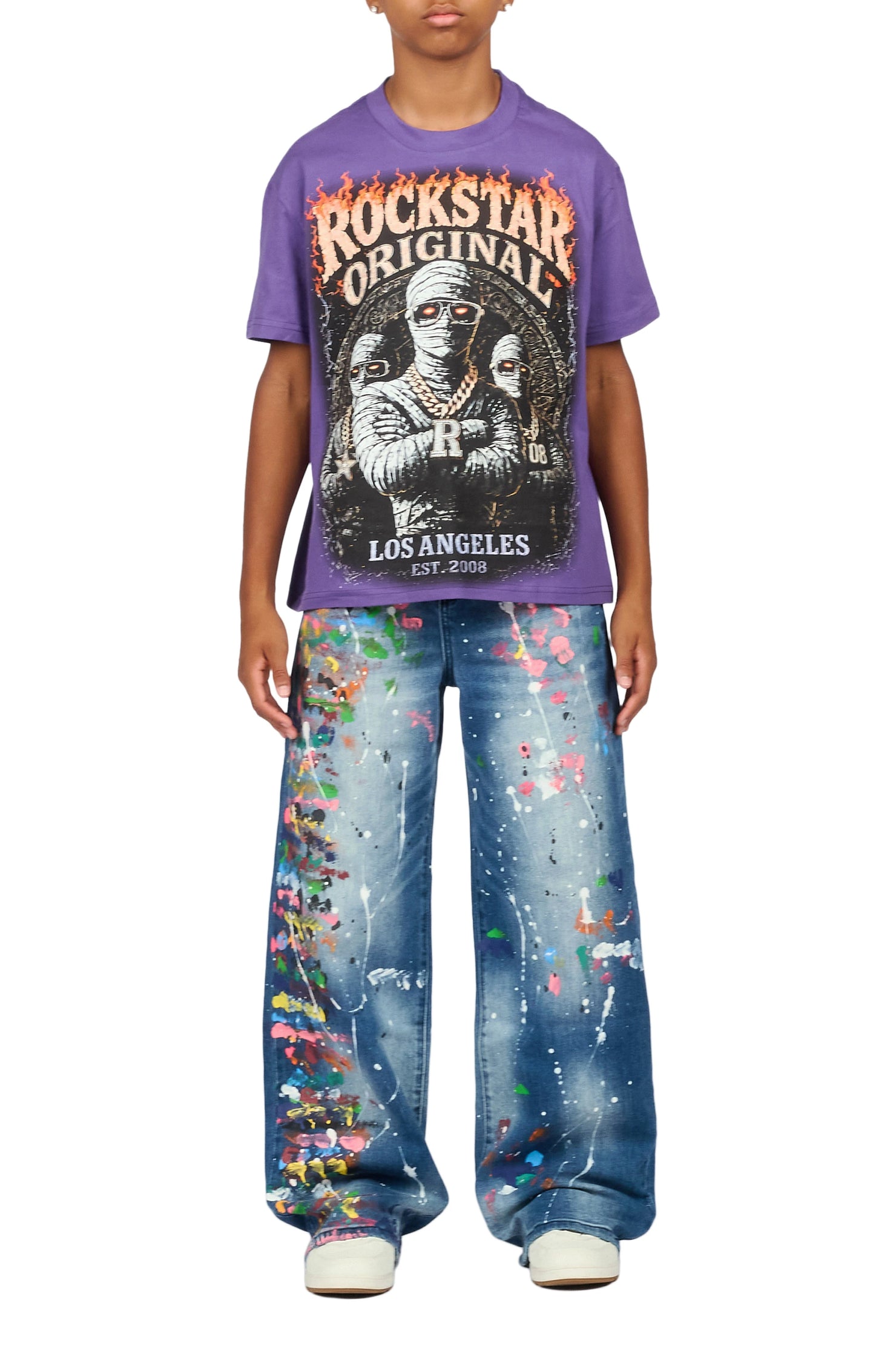 Boys Yazier Dark Blue Relaxed Fit Jean