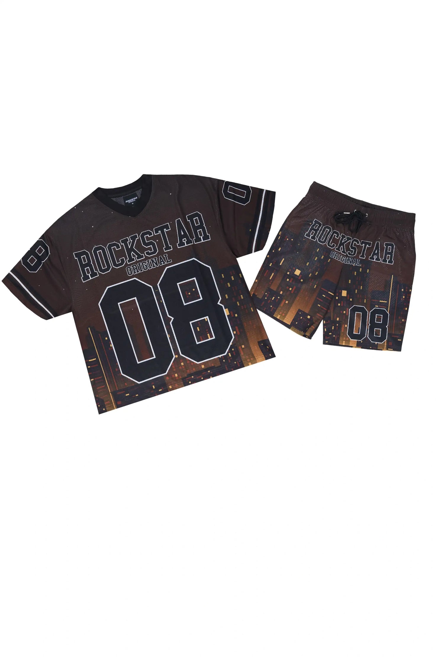 Andres Brown T-Shirt Short Set