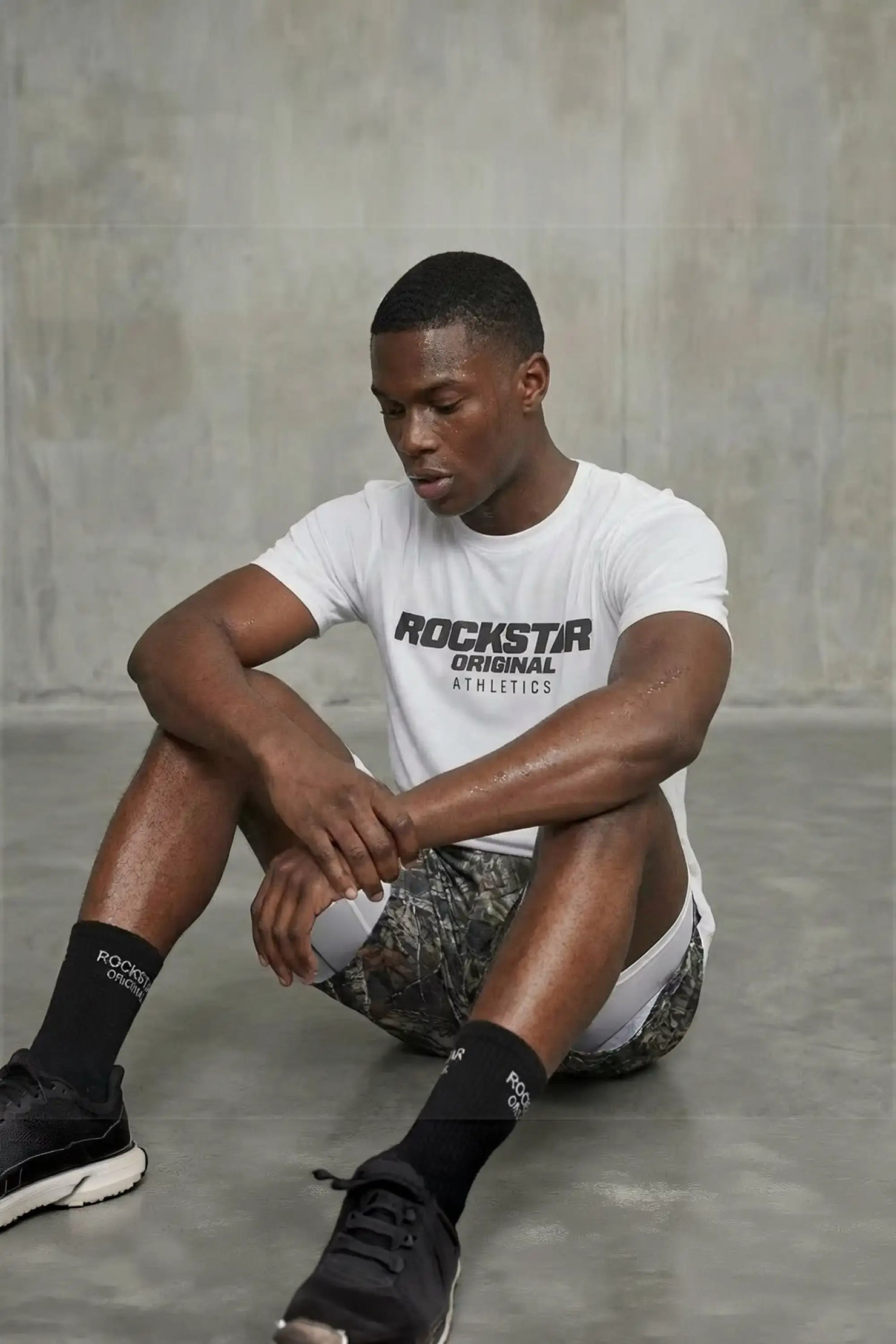 Stride Black Mens Socks