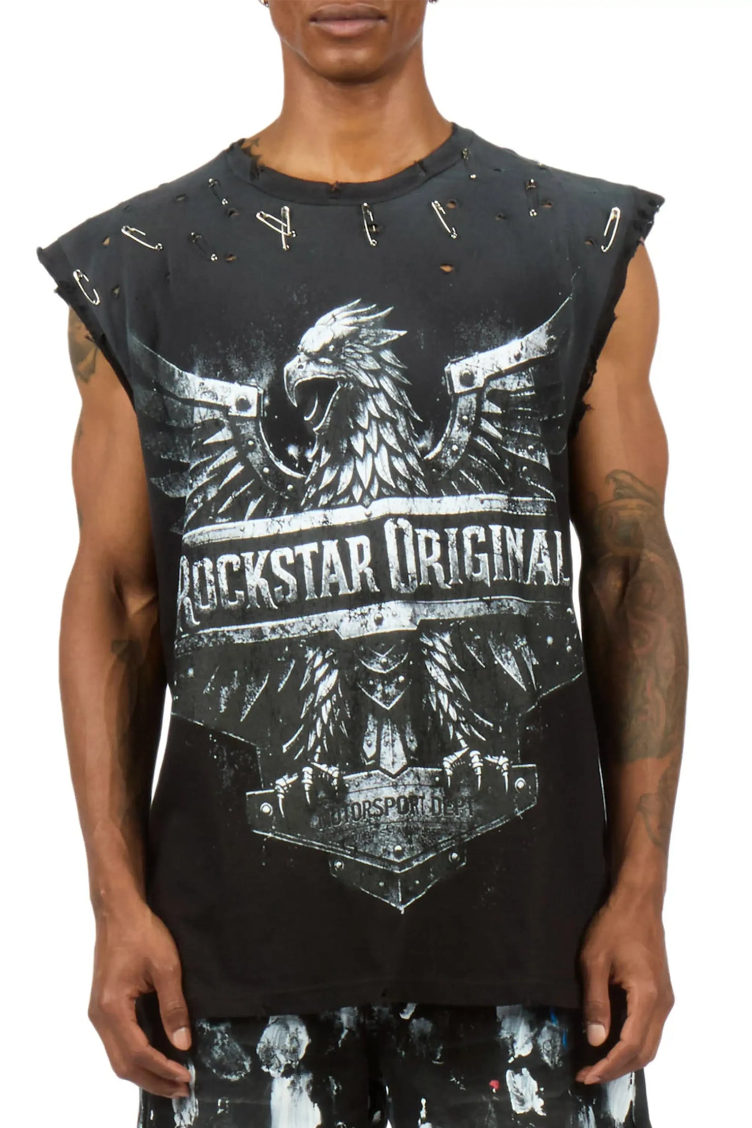 Wilsander Black Oversized Cut Off T-Shirt