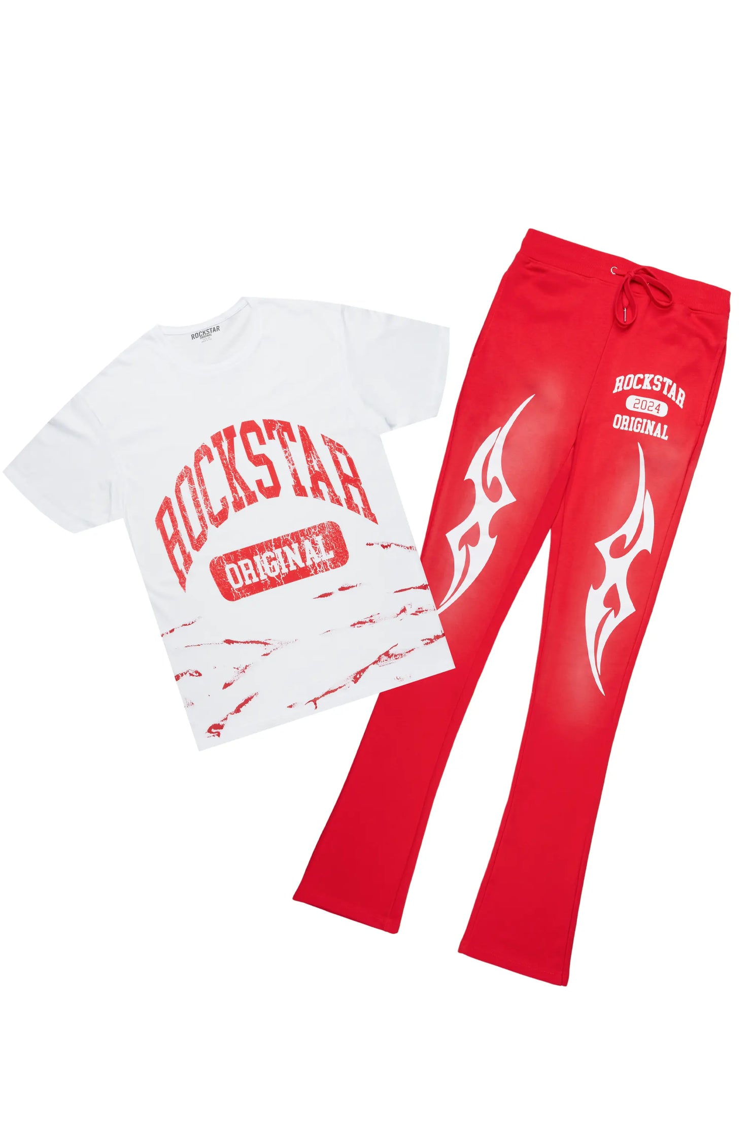 Hugin White/Red T-Shirt/Stacked Flare Track Set