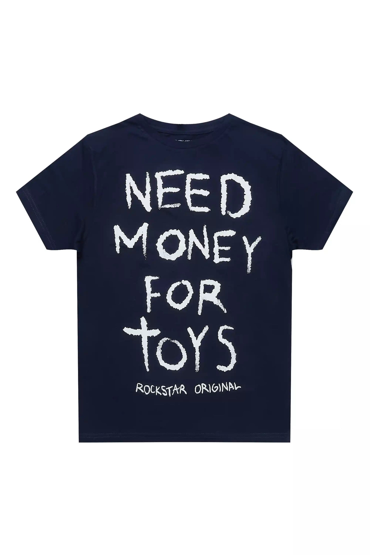 Boys M4Toys Navy/White Graphic T-Shirt