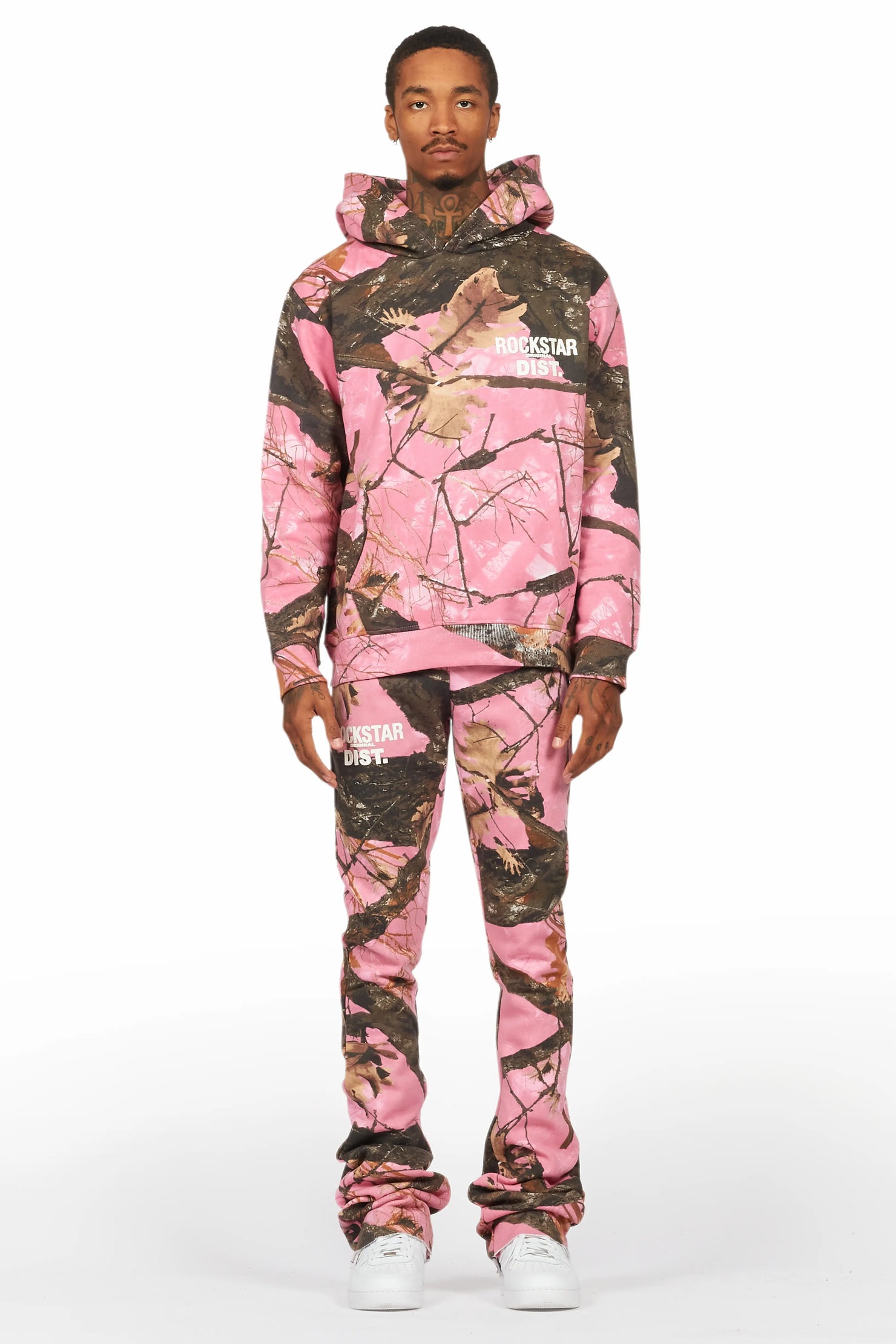 Tabby Pink Graphic Stacked Flare Track Set