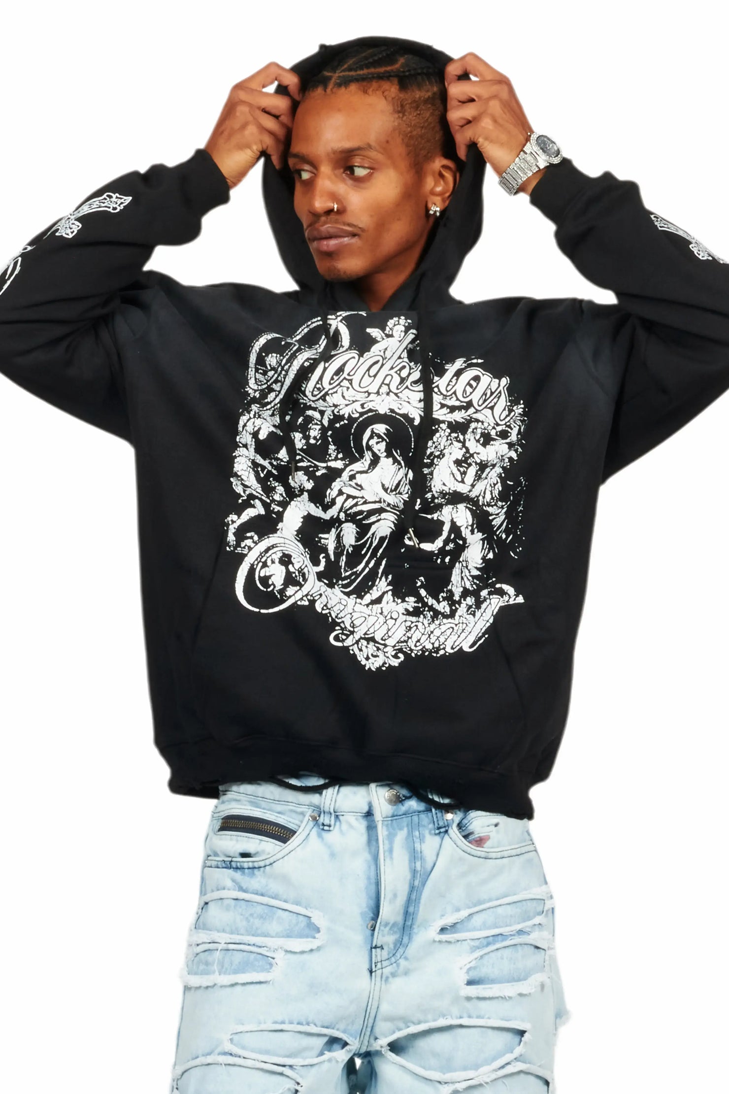 Vamp Black Graphic Hoodie